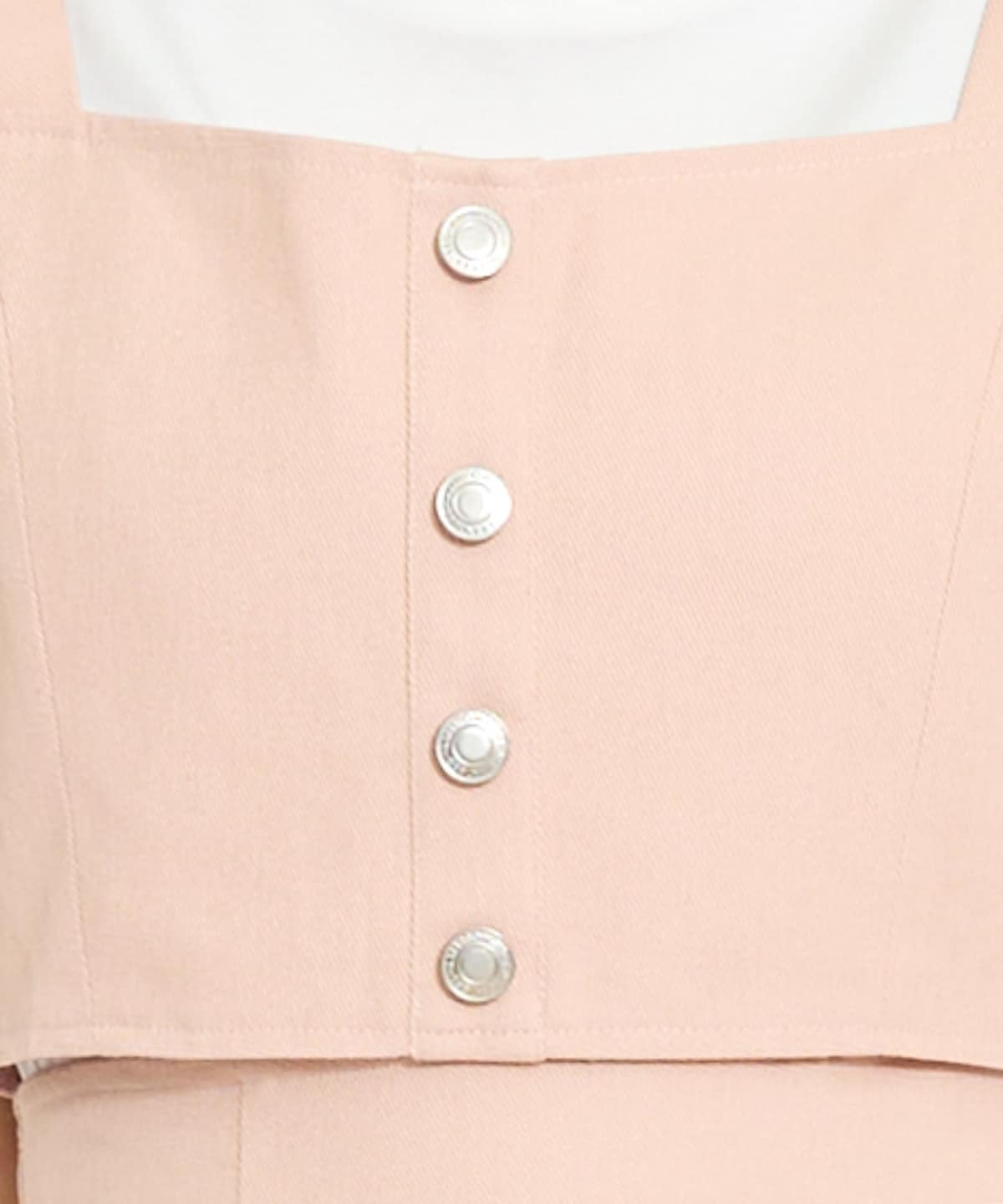 【セットアップ対応】ボタン付きデニムビスチェ