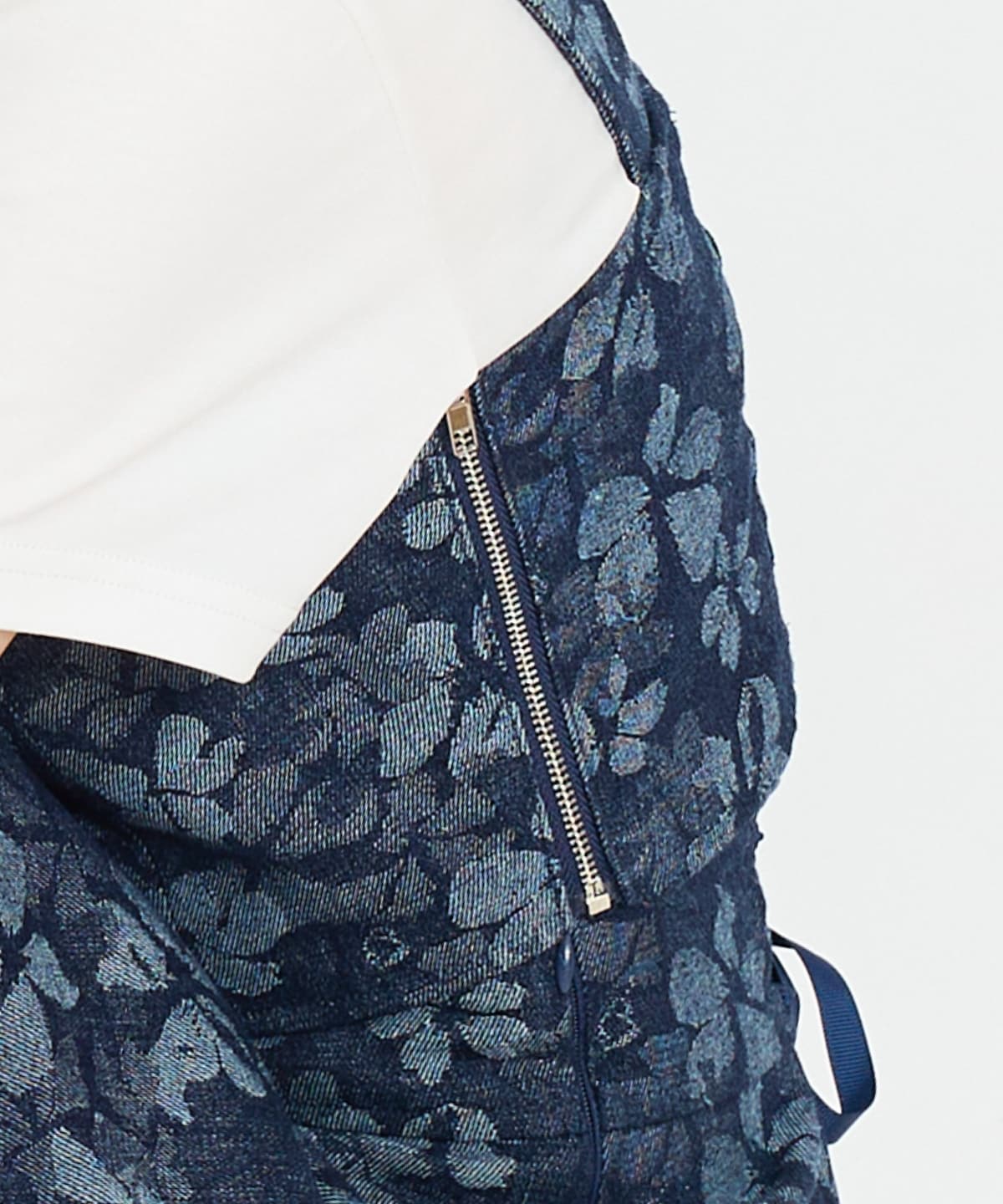 【セットアップ対応】ボタン付きデニムビスチェ