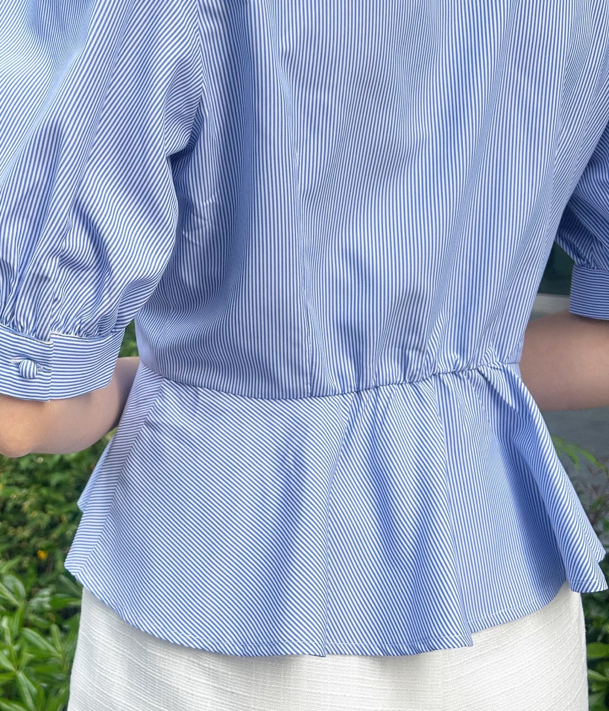 【新色追加】パフスリーブペプラムブラウス