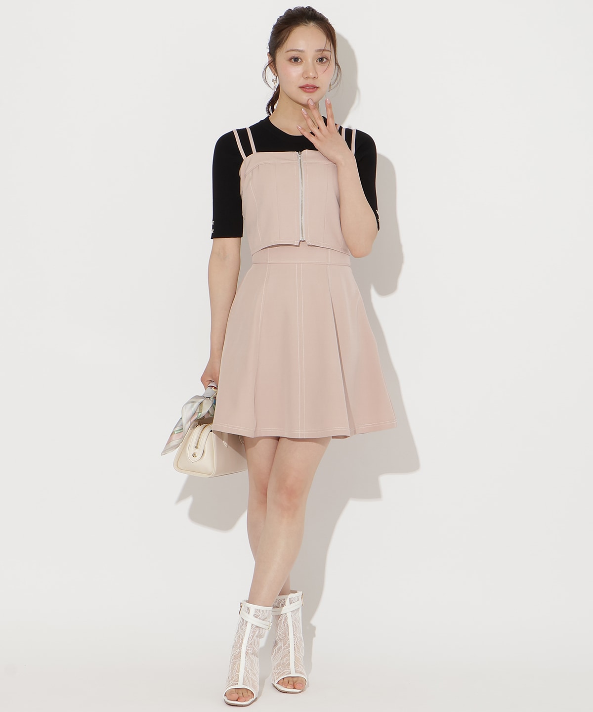 【3/19(thu)10時発売】フロントZIPデニムビスチェ