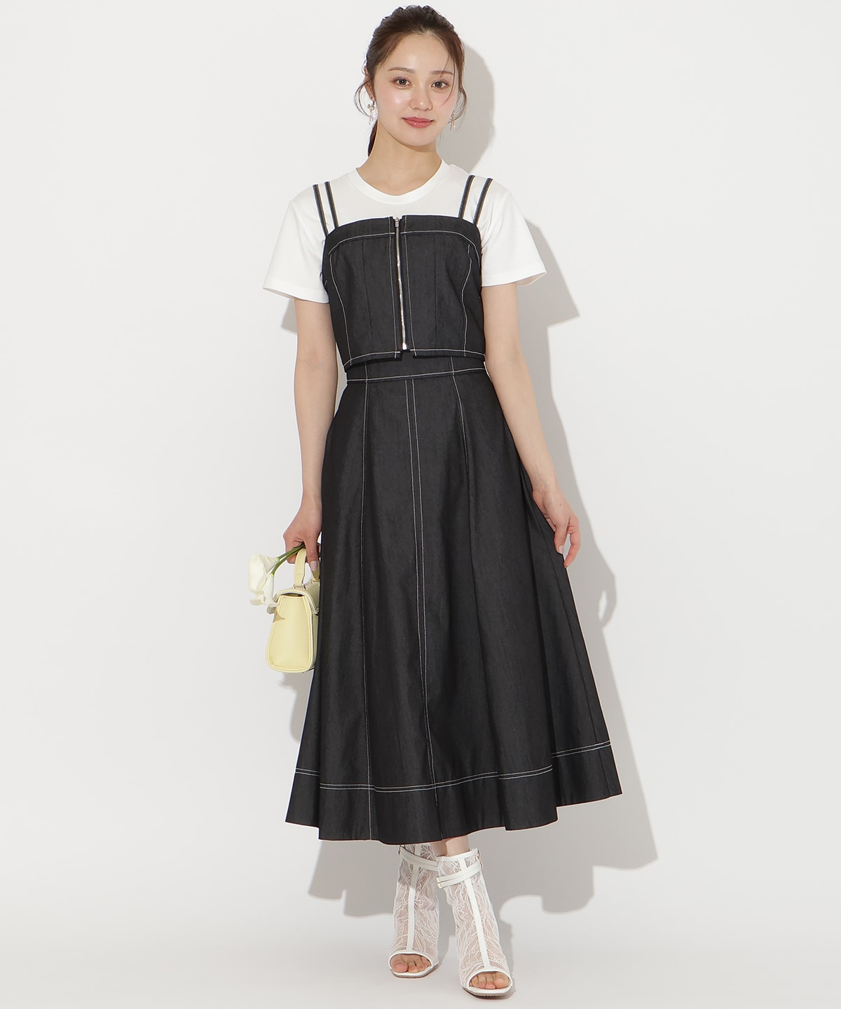 【3/19(thu)10時発売】フロントZIPデニムビスチェ