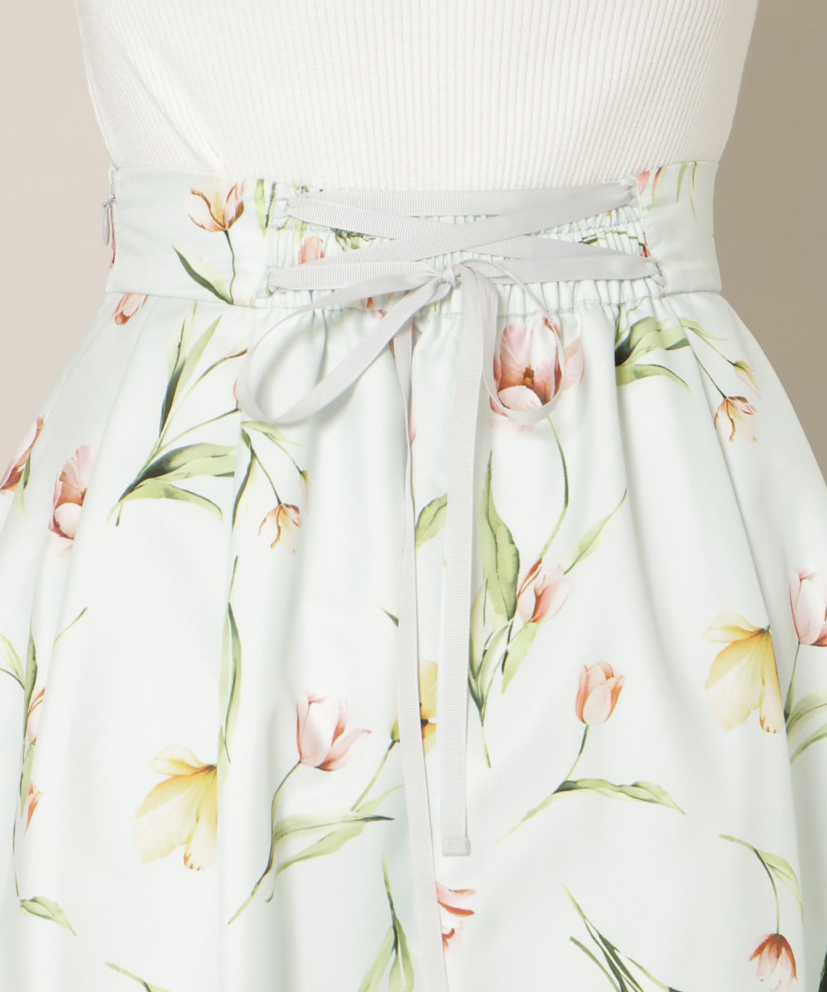【1/14(wed)18時先行予約開始 】チューリッププリントタックフレアスカート