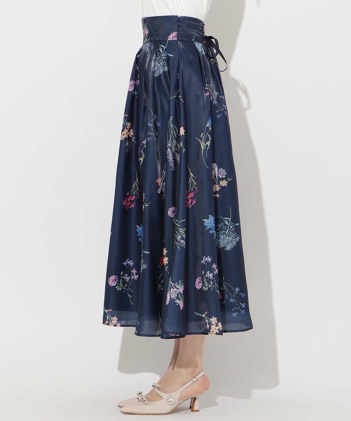 【3/12(thu)10時発売】ボタニカルフラワーシアータックスカート