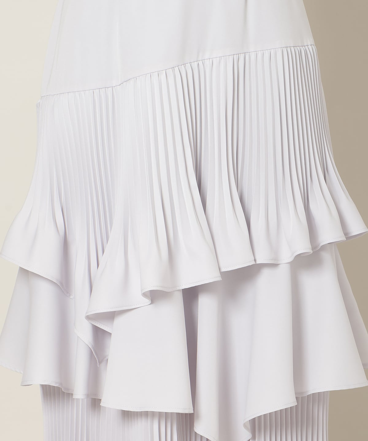 プリーツシフォンティアードスカート