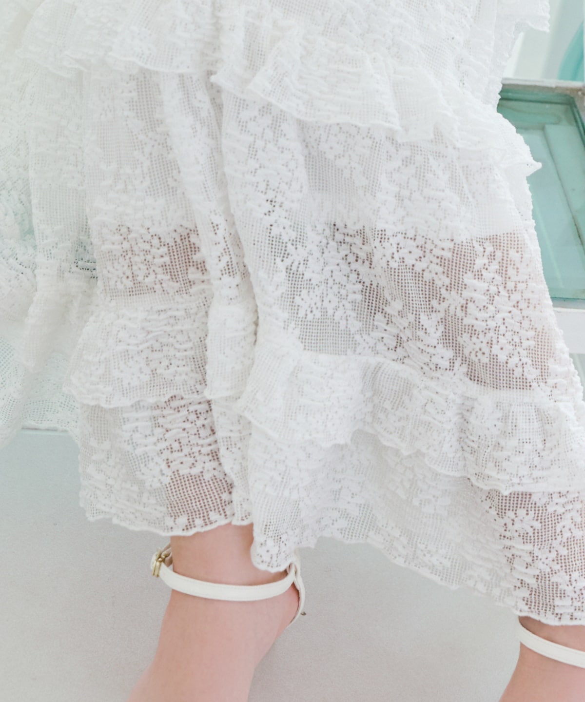 レースフリルティアードスカート