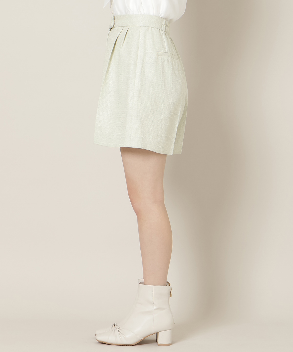 ツイードタックショートパンツ