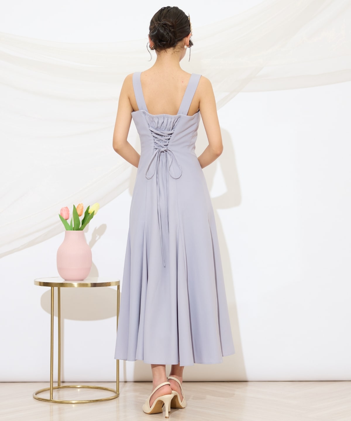 バックレースアップワンピース