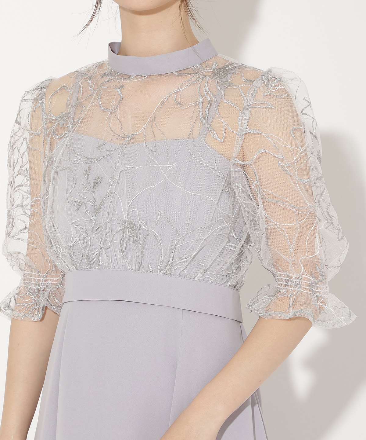 バックウエストリボンブラウス×フレアキャミワンピース