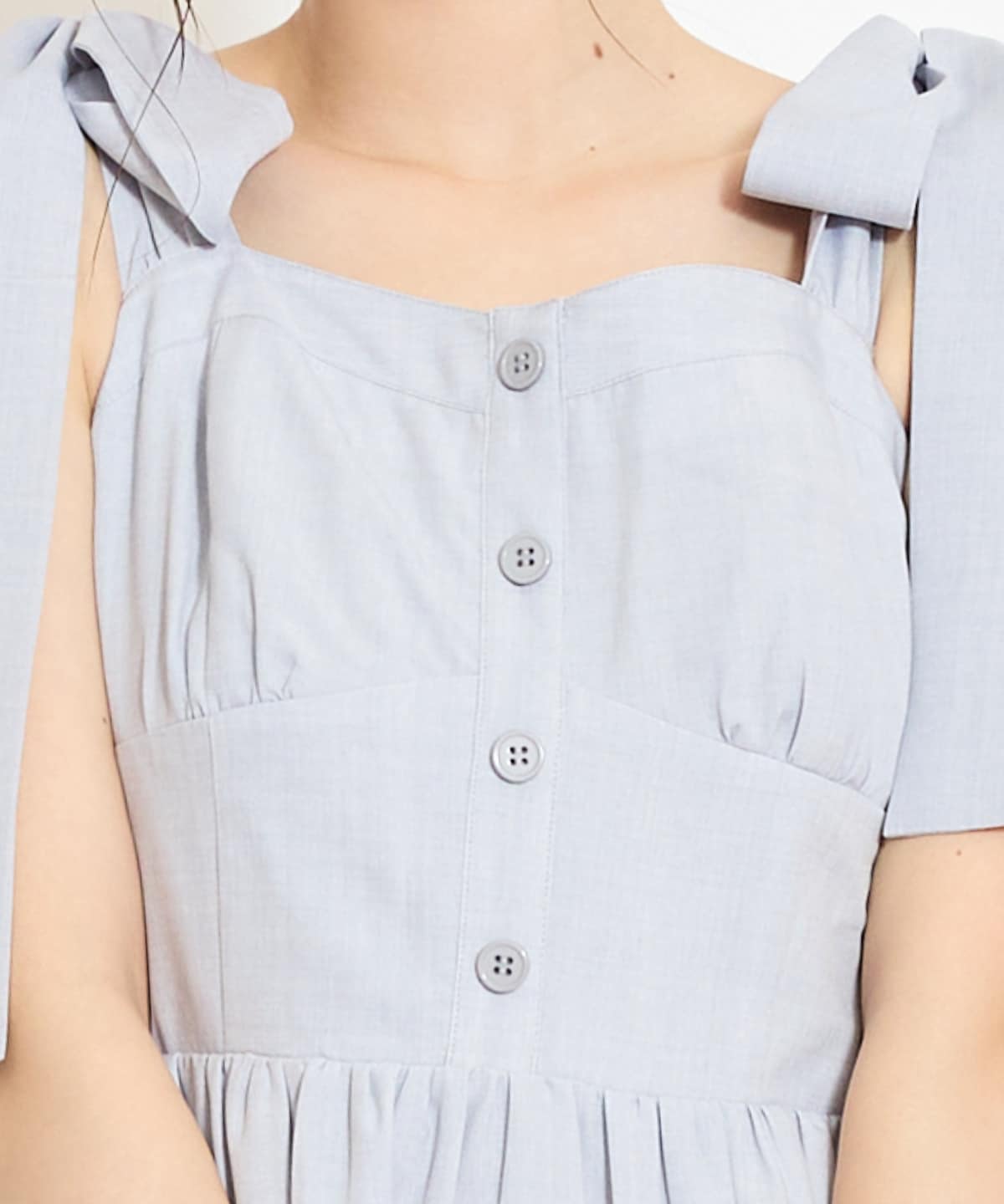 【4/24(fri)10時予約開始】リボンショルダーギャザーワンピース