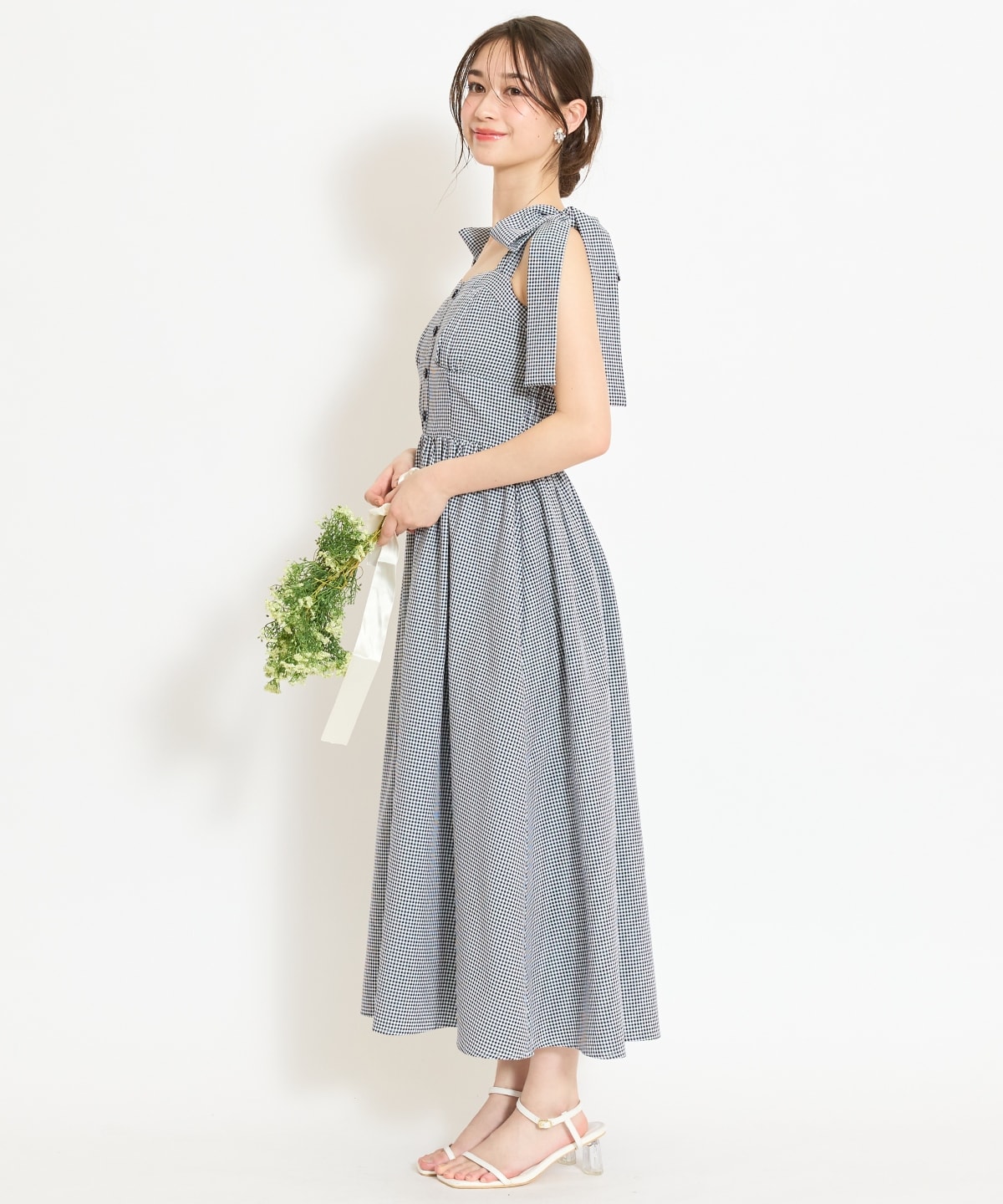 【4/24(fri)10時予約開始】リボンショルダーギャザーワンピース