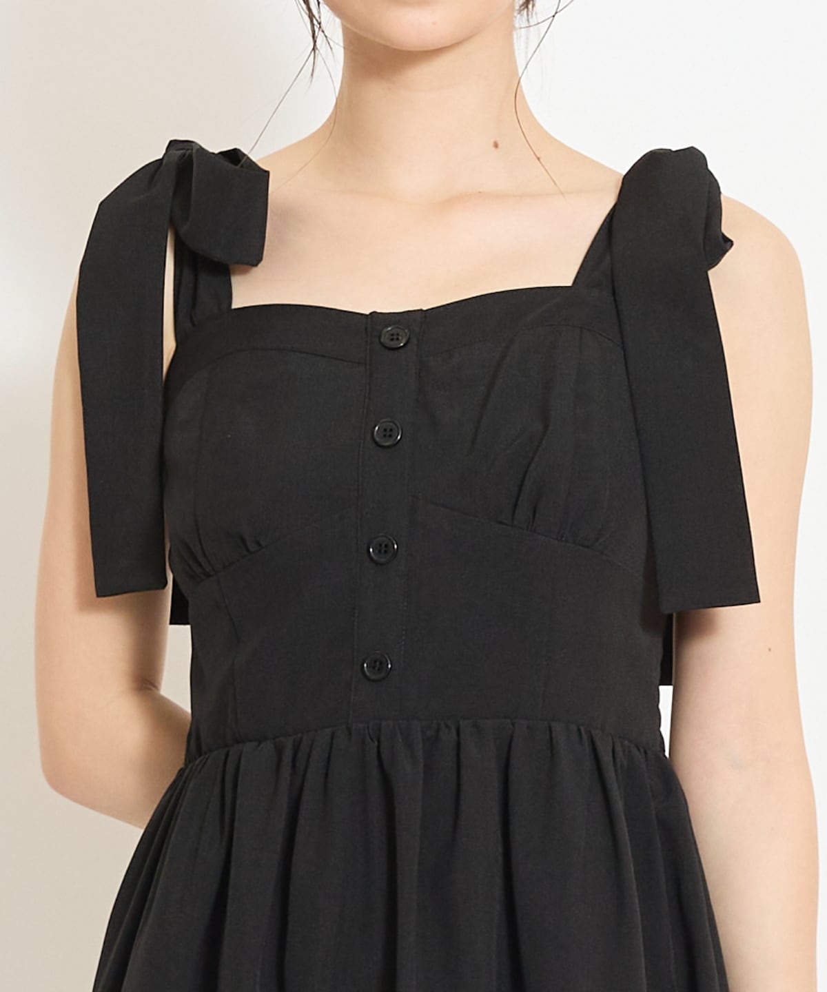 【4/24(fri)10時予約開始】リボンショルダーギャザーワンピース