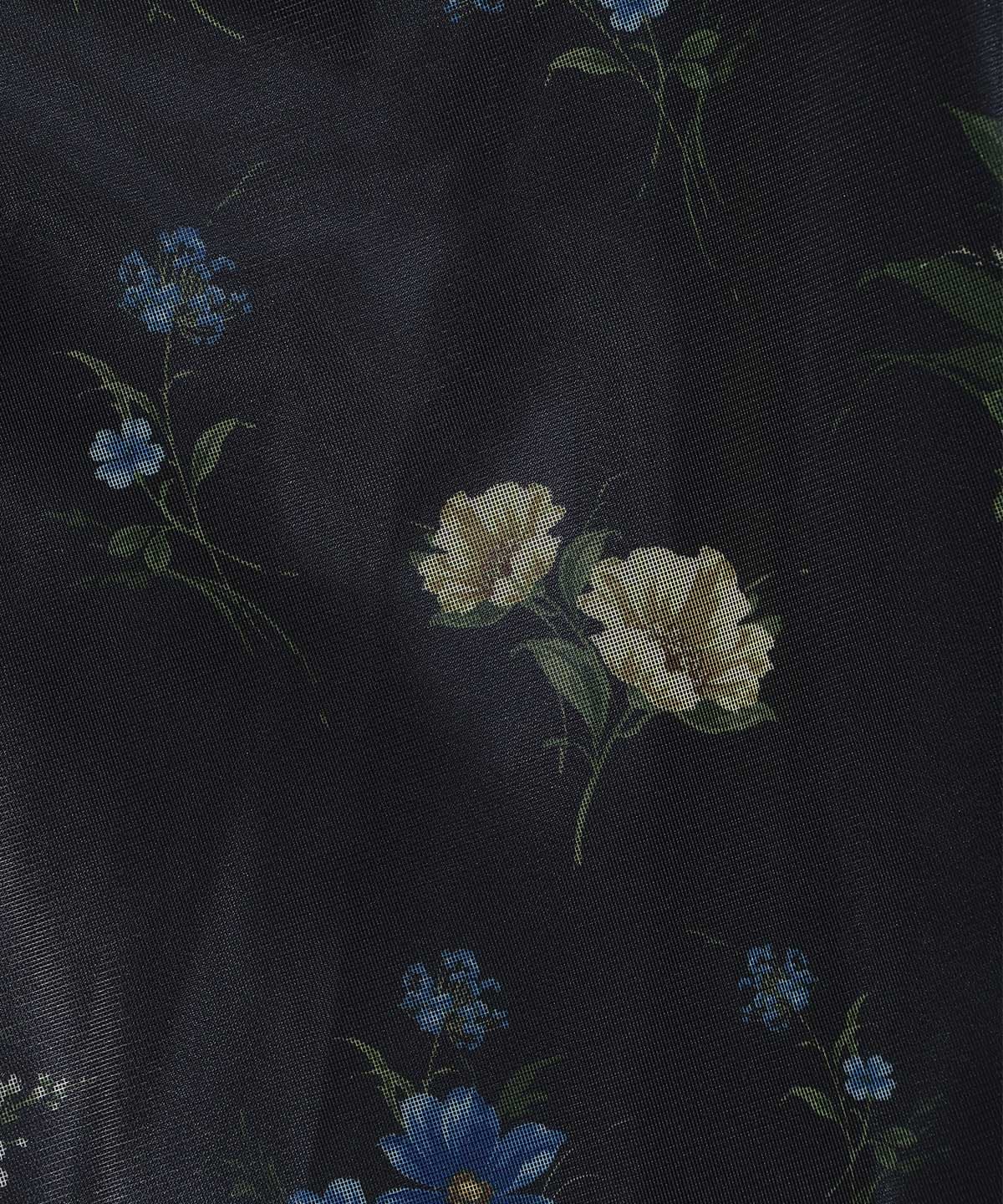 フラワーメッシュオフショルワンピース