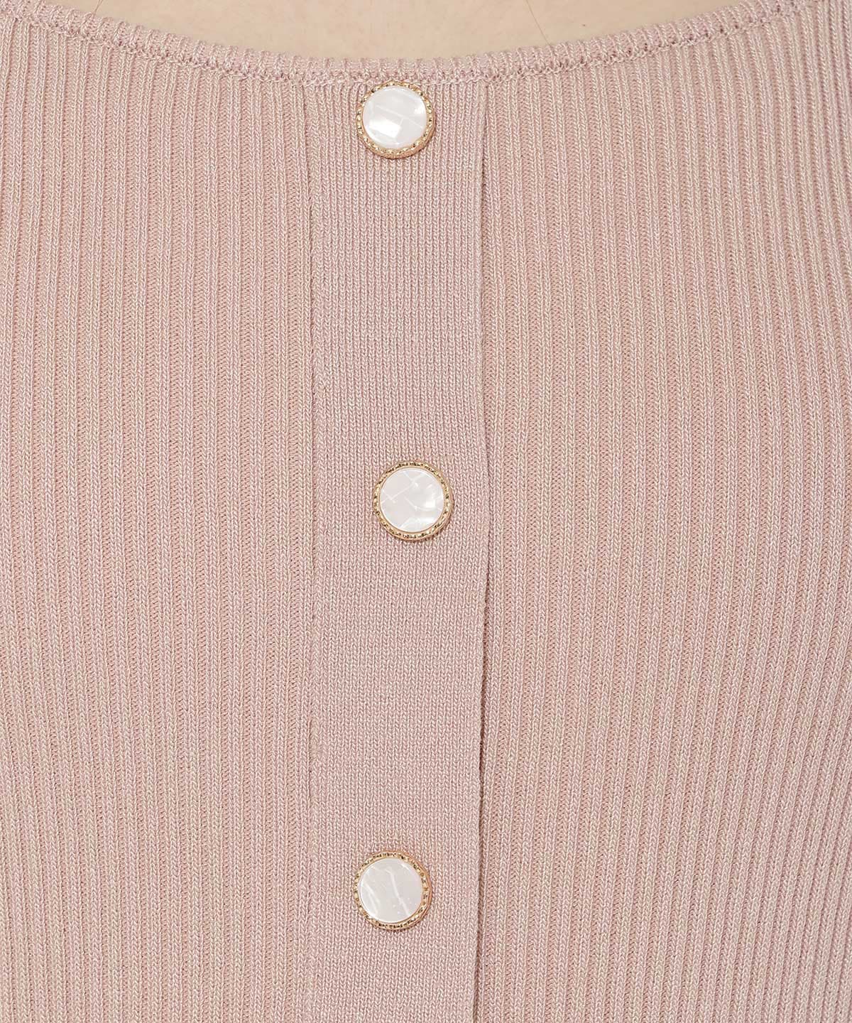 アシメティアードニットコンビワンピース