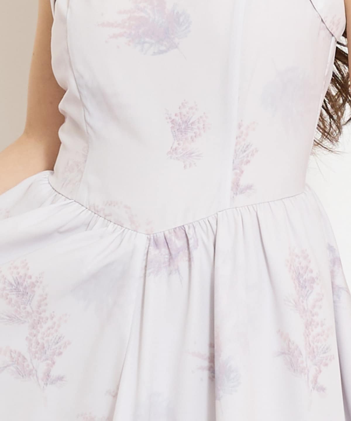 ミモザプリントキャミワンピース