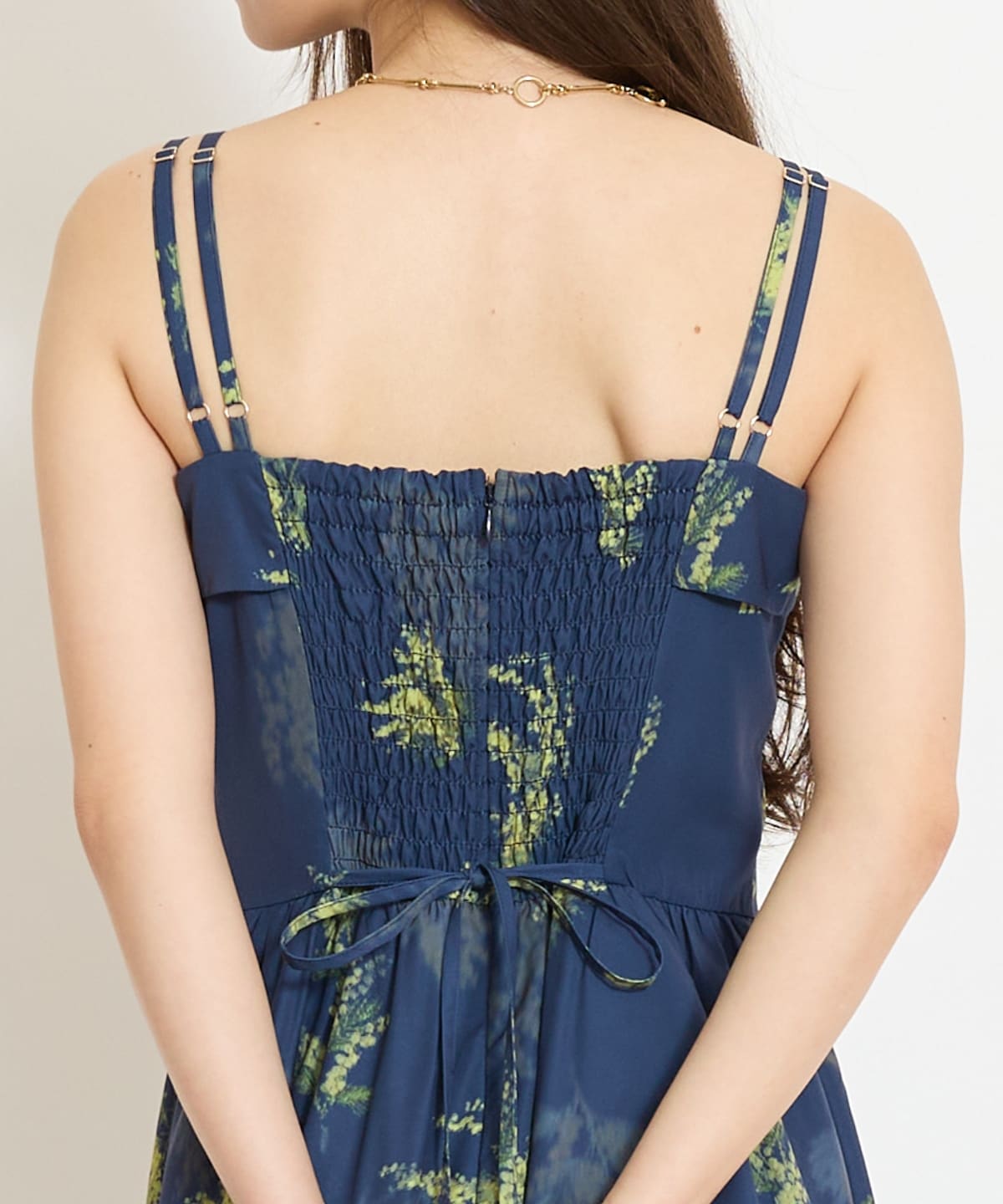 ミモザプリントキャミワンピース