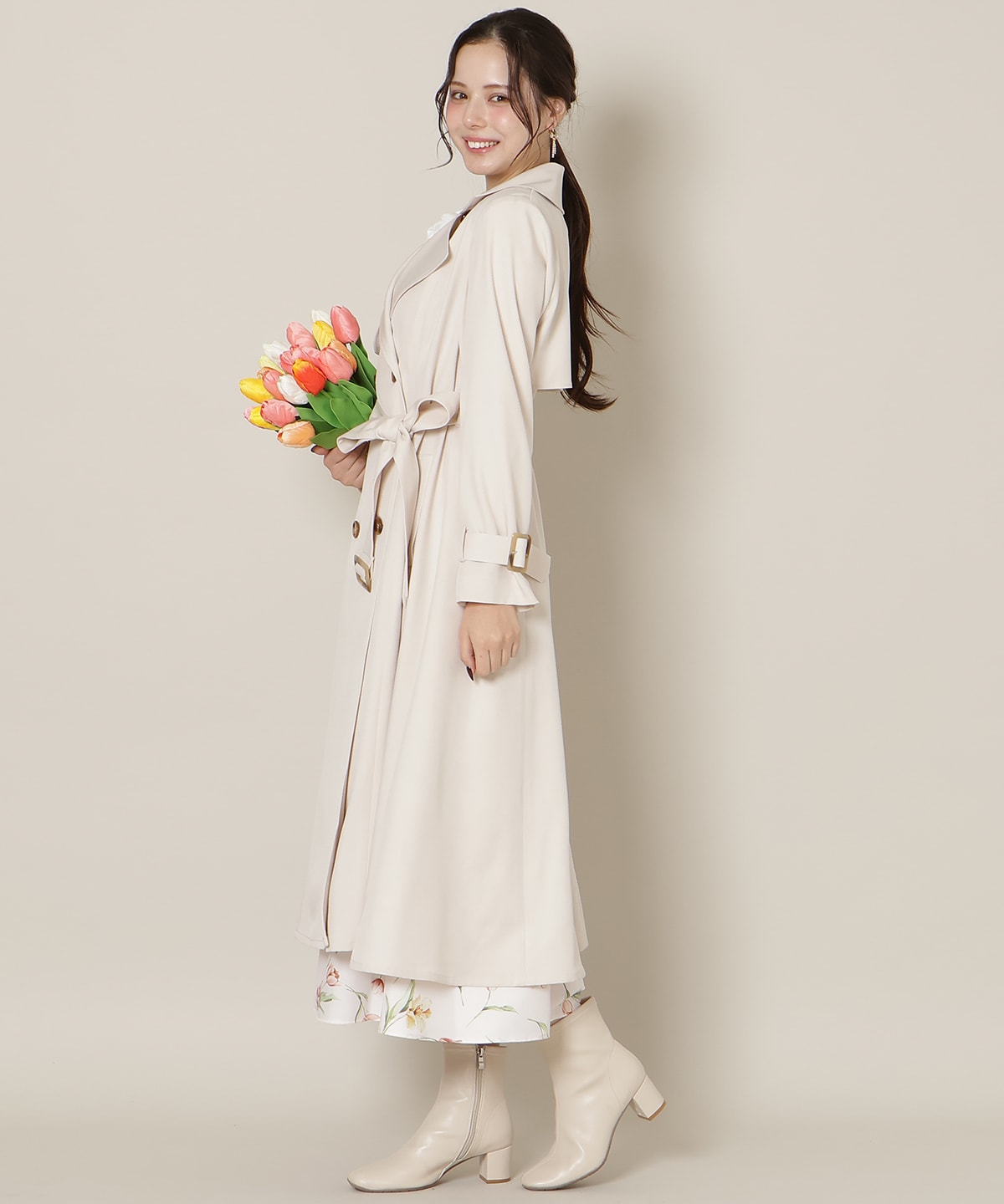 【1/14(wed)18時先行予約開始 】オリジナルフレアトレンチコート