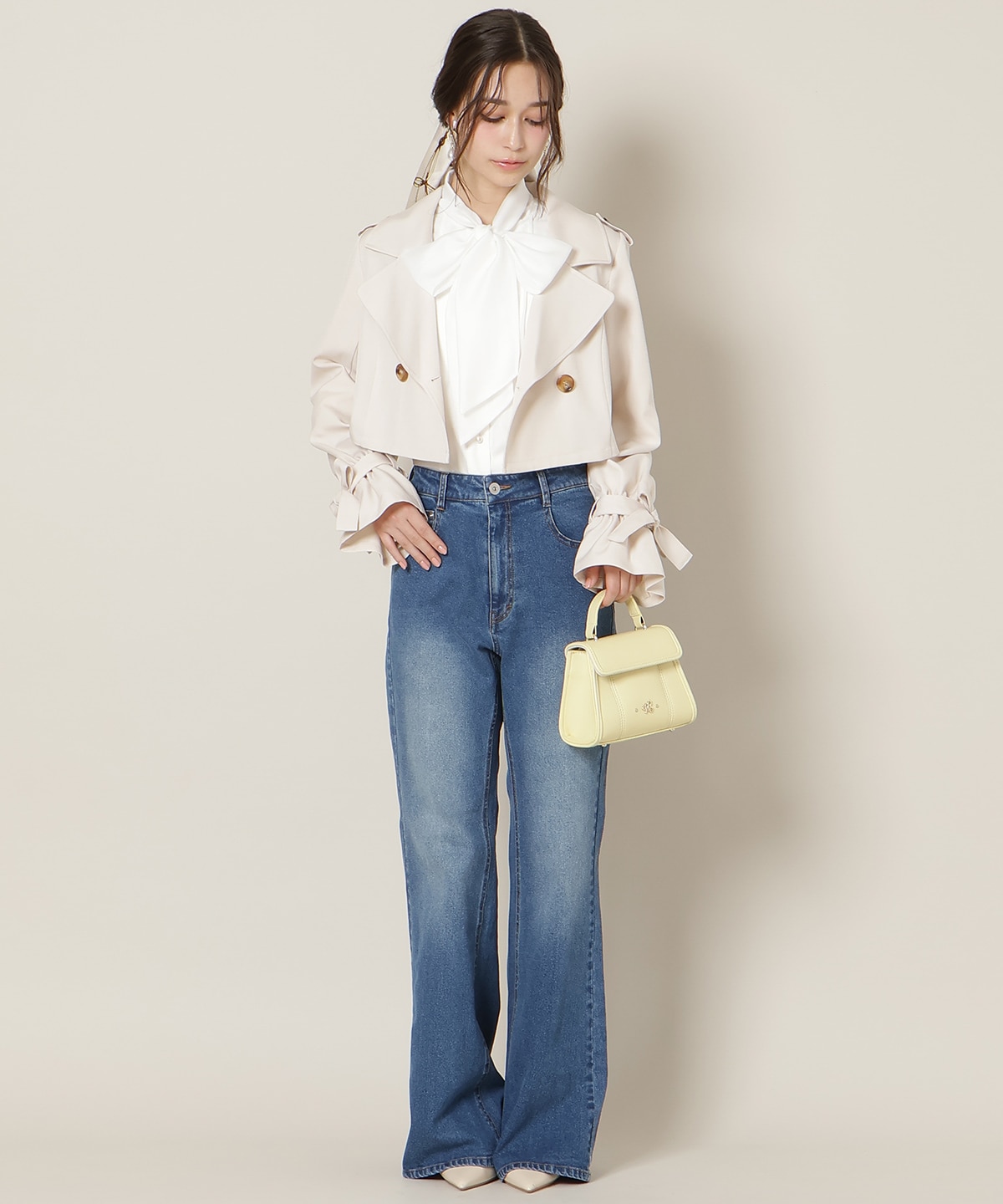 リボンスリーブ3WAYトレンチコート