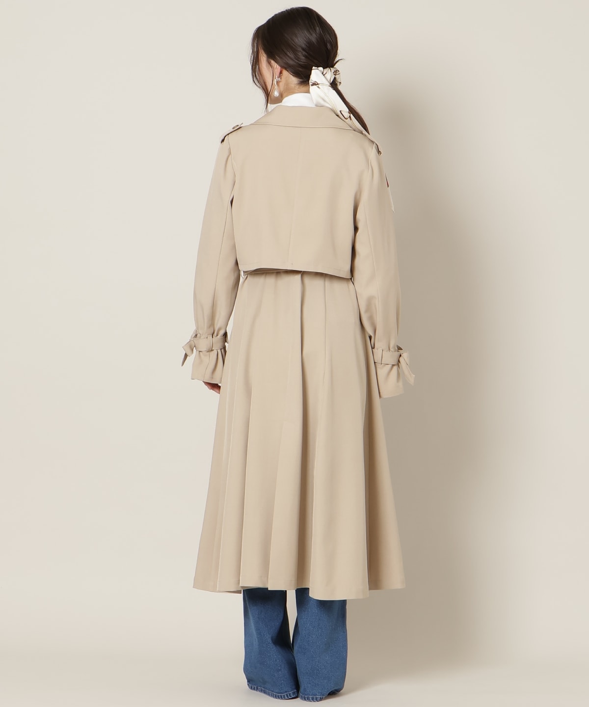 リボンスリーブ3WAYトレンチコート