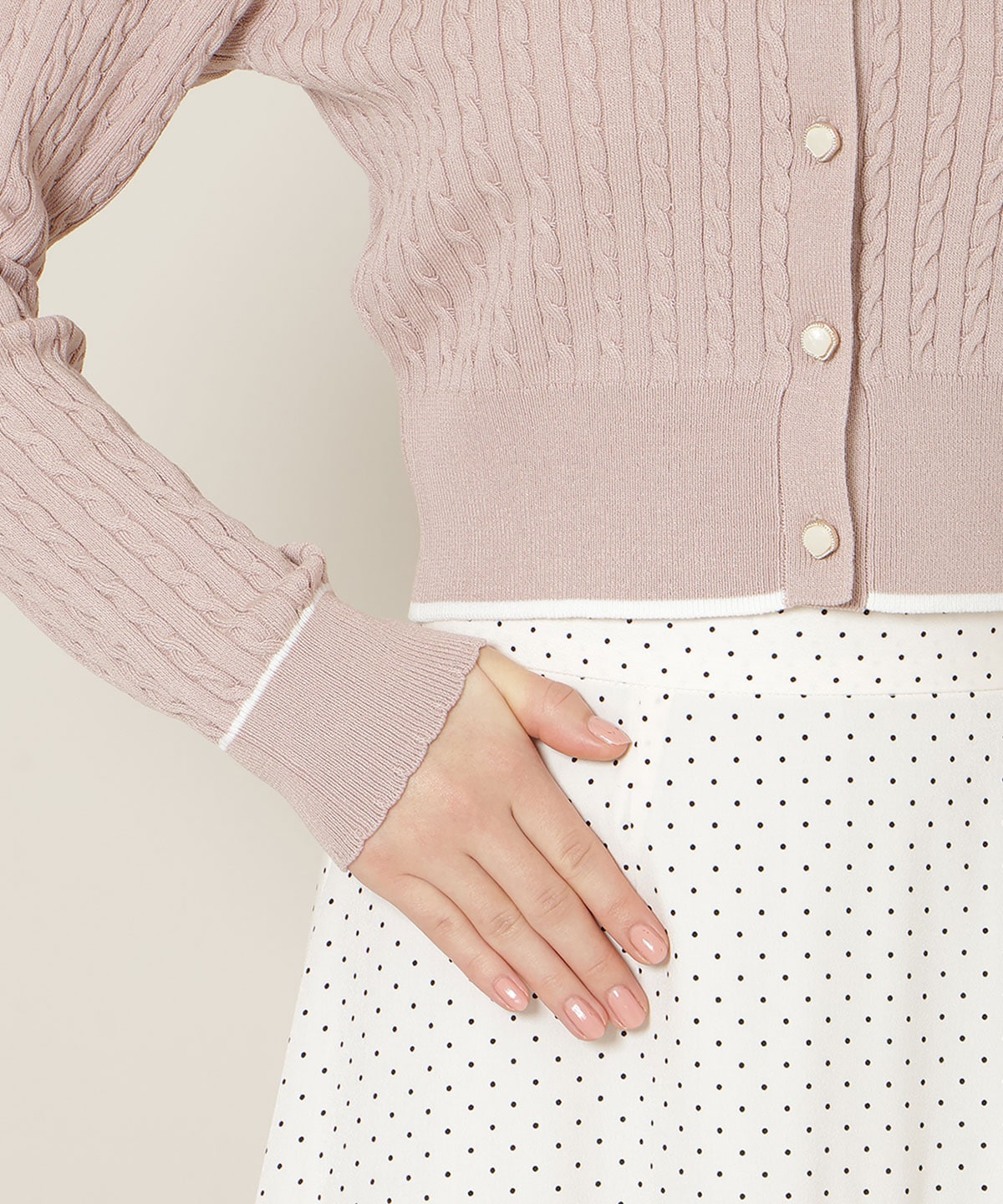 ミニケーブルコンパクトカーディガン