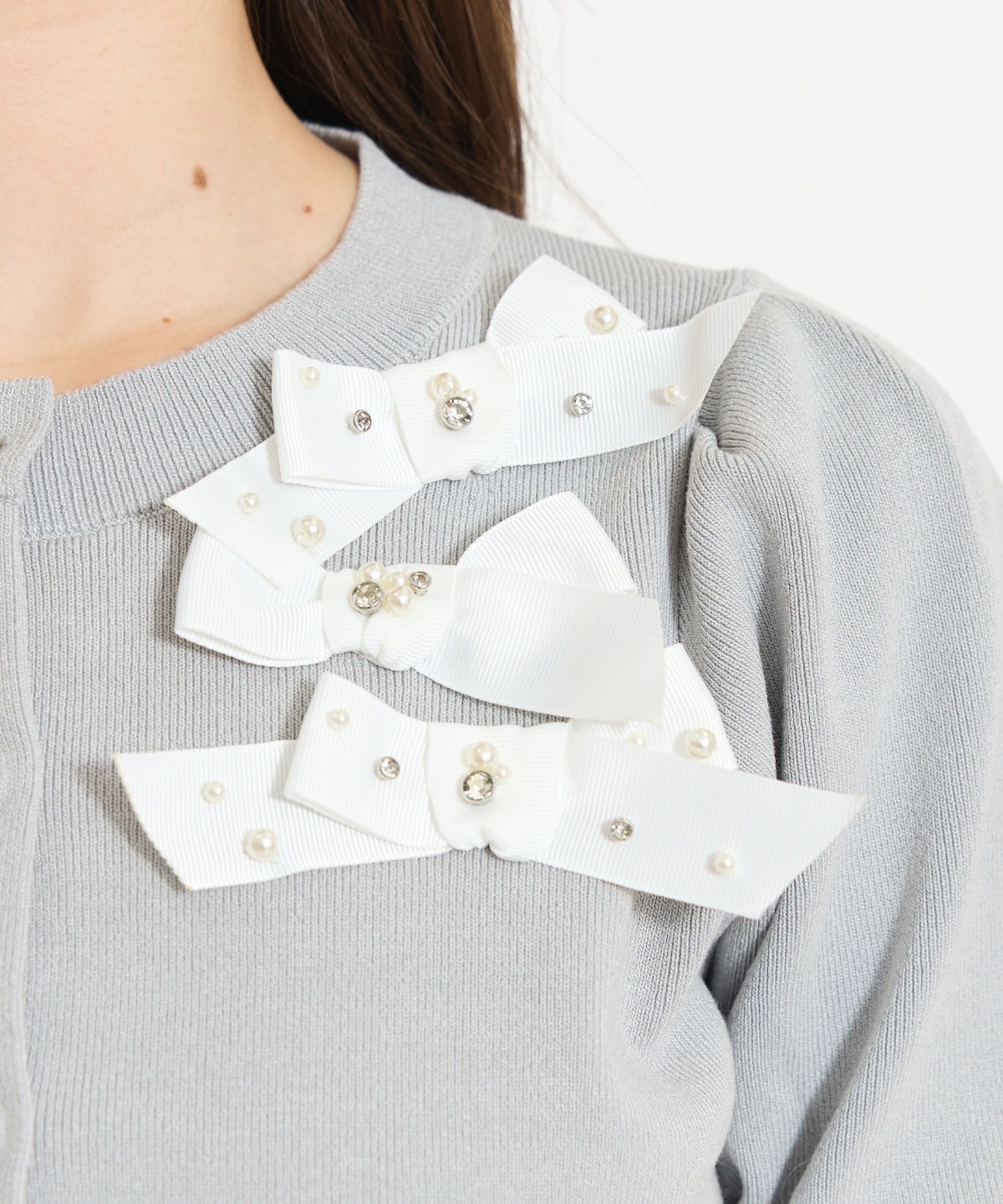 リボンデコレーションカーディガン