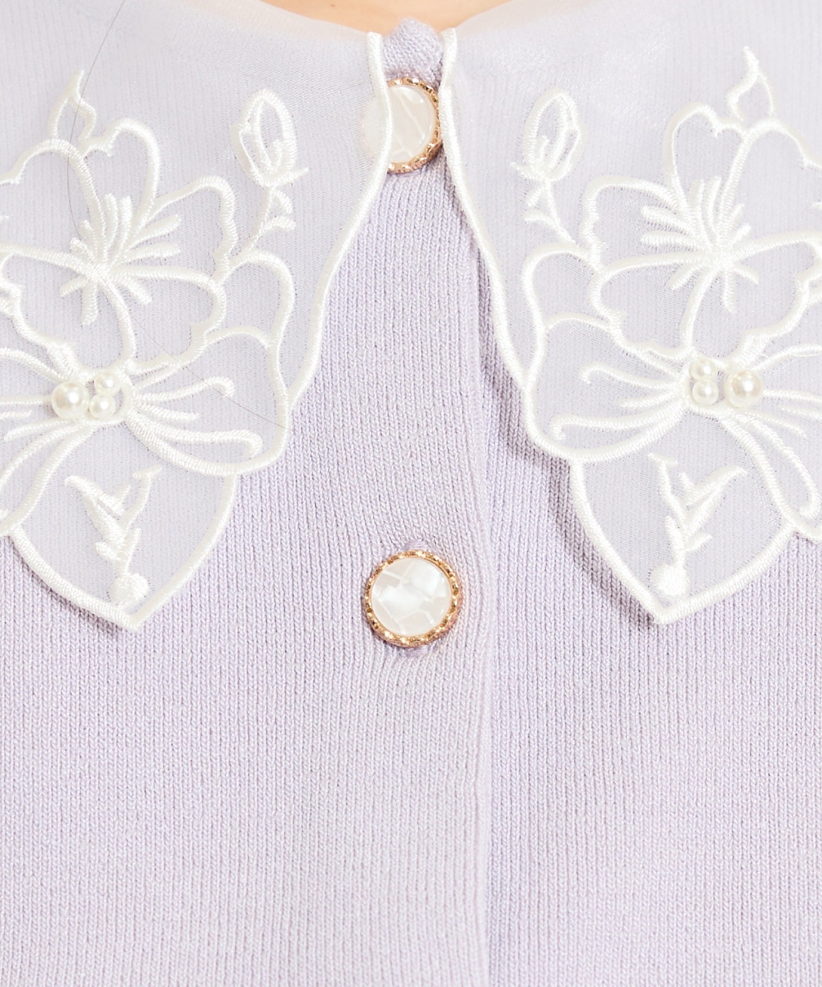 シアーレースカラーカーディガン