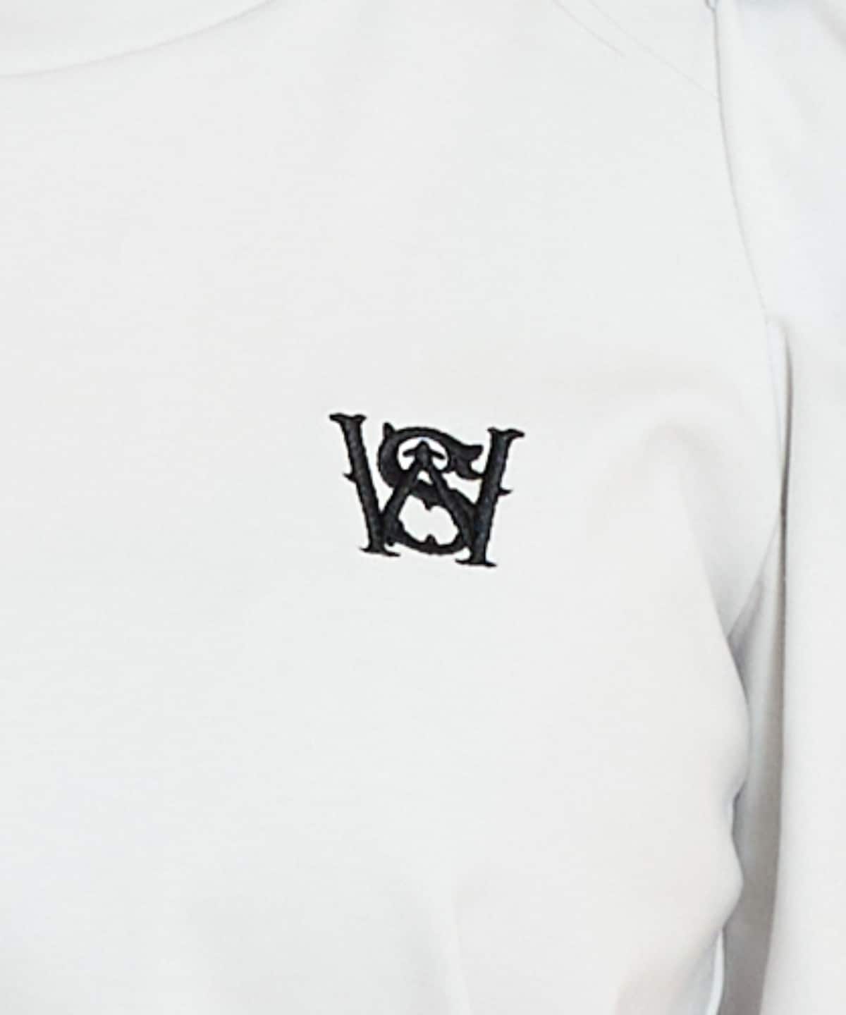 ロゴ刺繍タックスリーブTシャツ