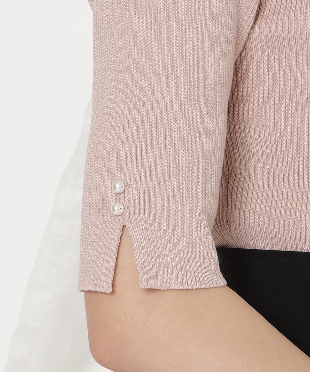 【2/27(fri)発売】リボンレースカラーリブニット