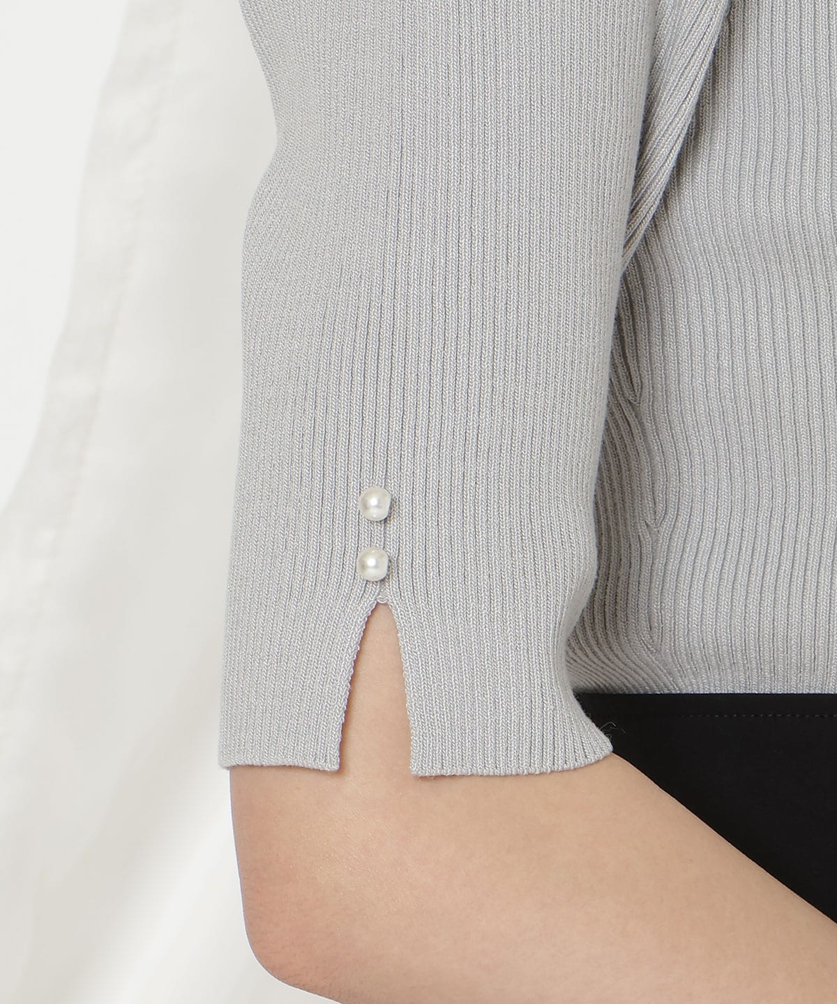 【2/27(fri)発売】リボンレースカラーリブニット