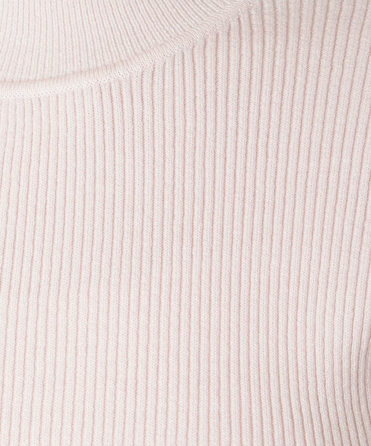 袖リボンラメリブニット