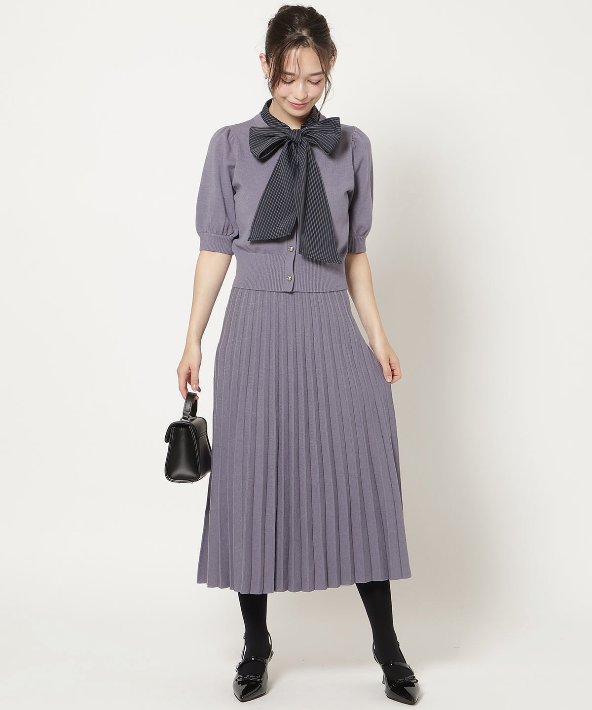 【9/10(thu)10時発売】プリーツニットスカート