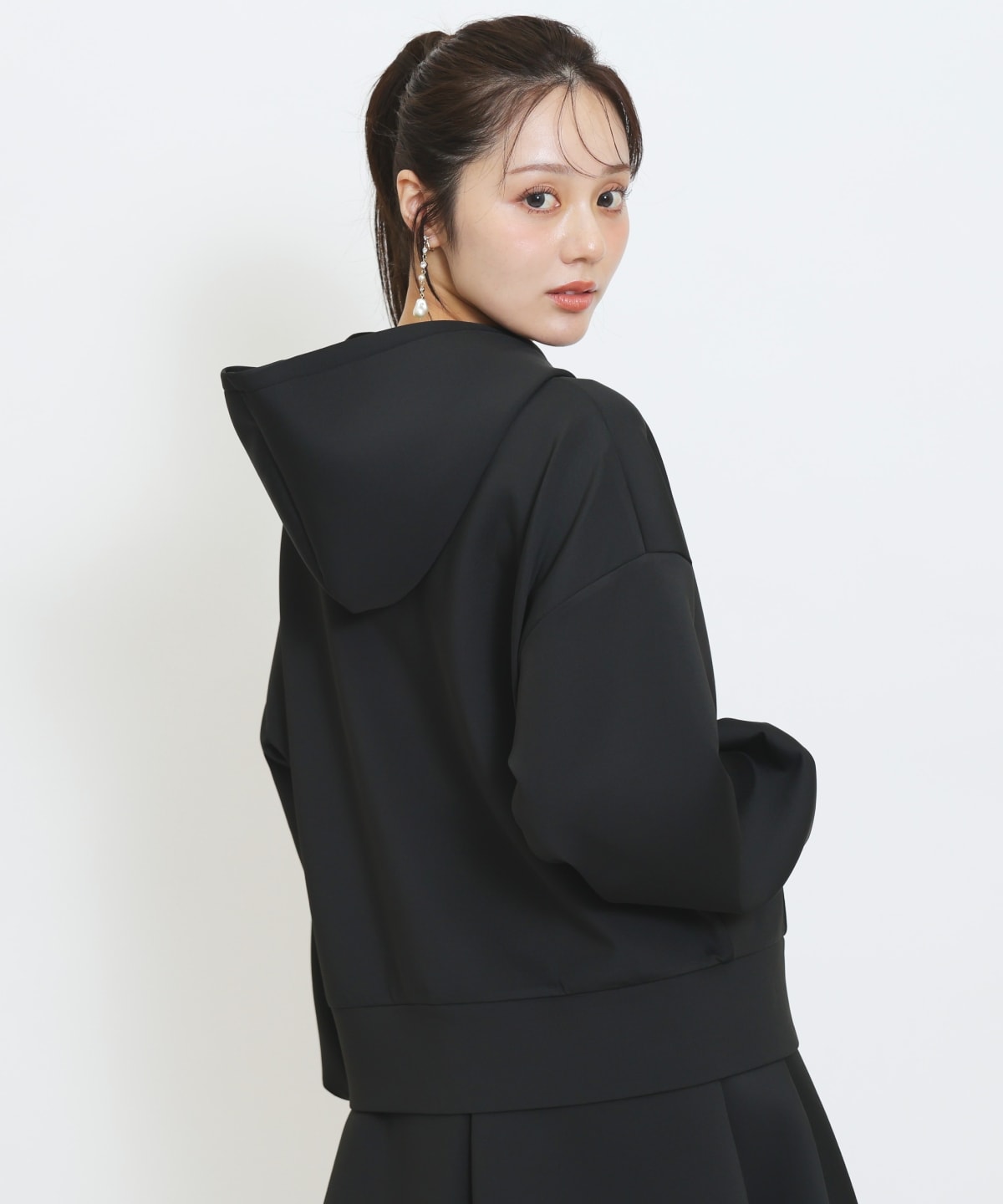 【セットアップ対応】ロゴ刺繍オーバーサイズフーディ