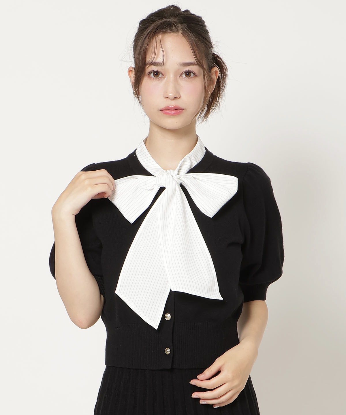 【9/10(thu)10時発売】リボンタイドッキングパフニット