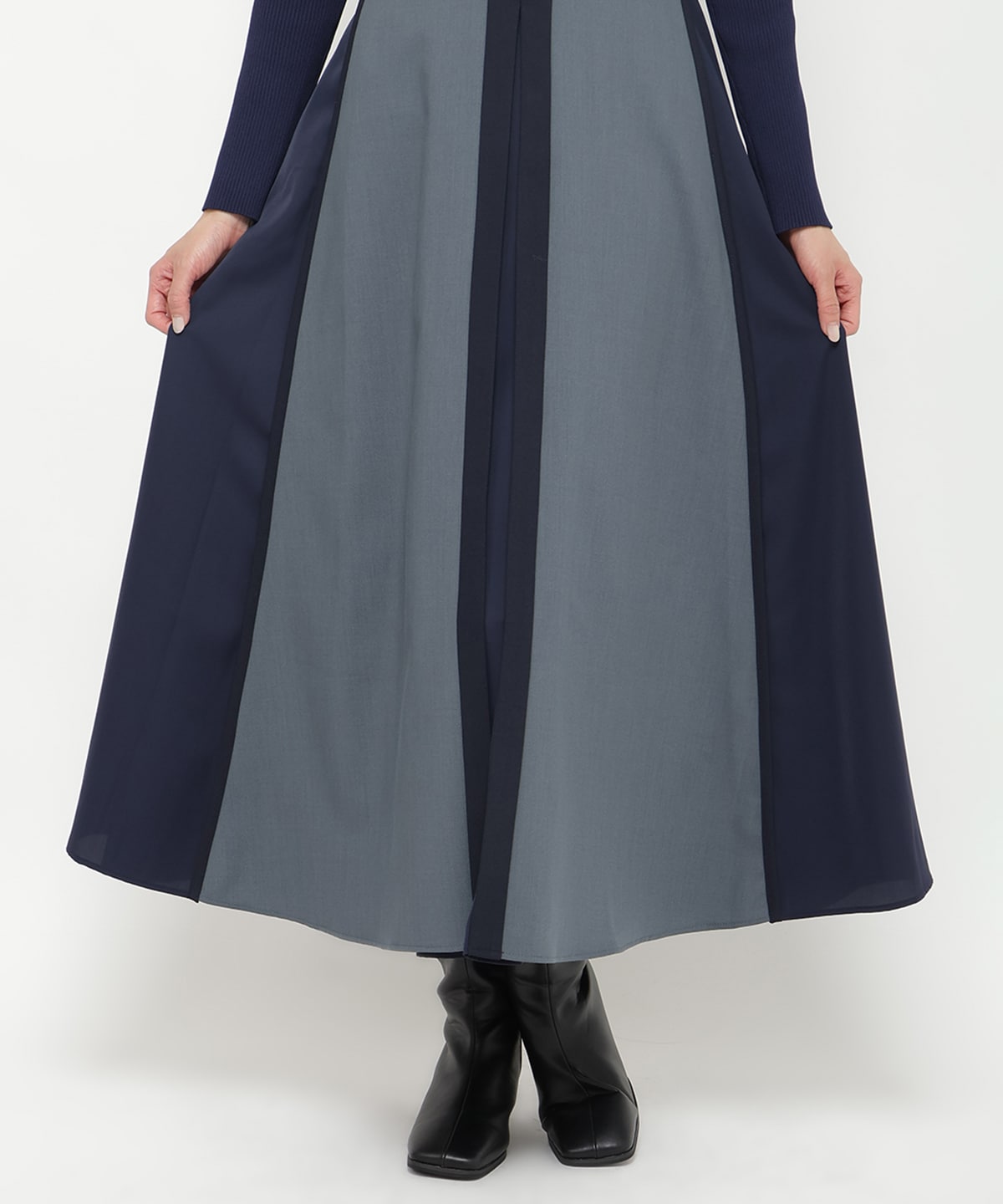 配色ドッキングワンピース