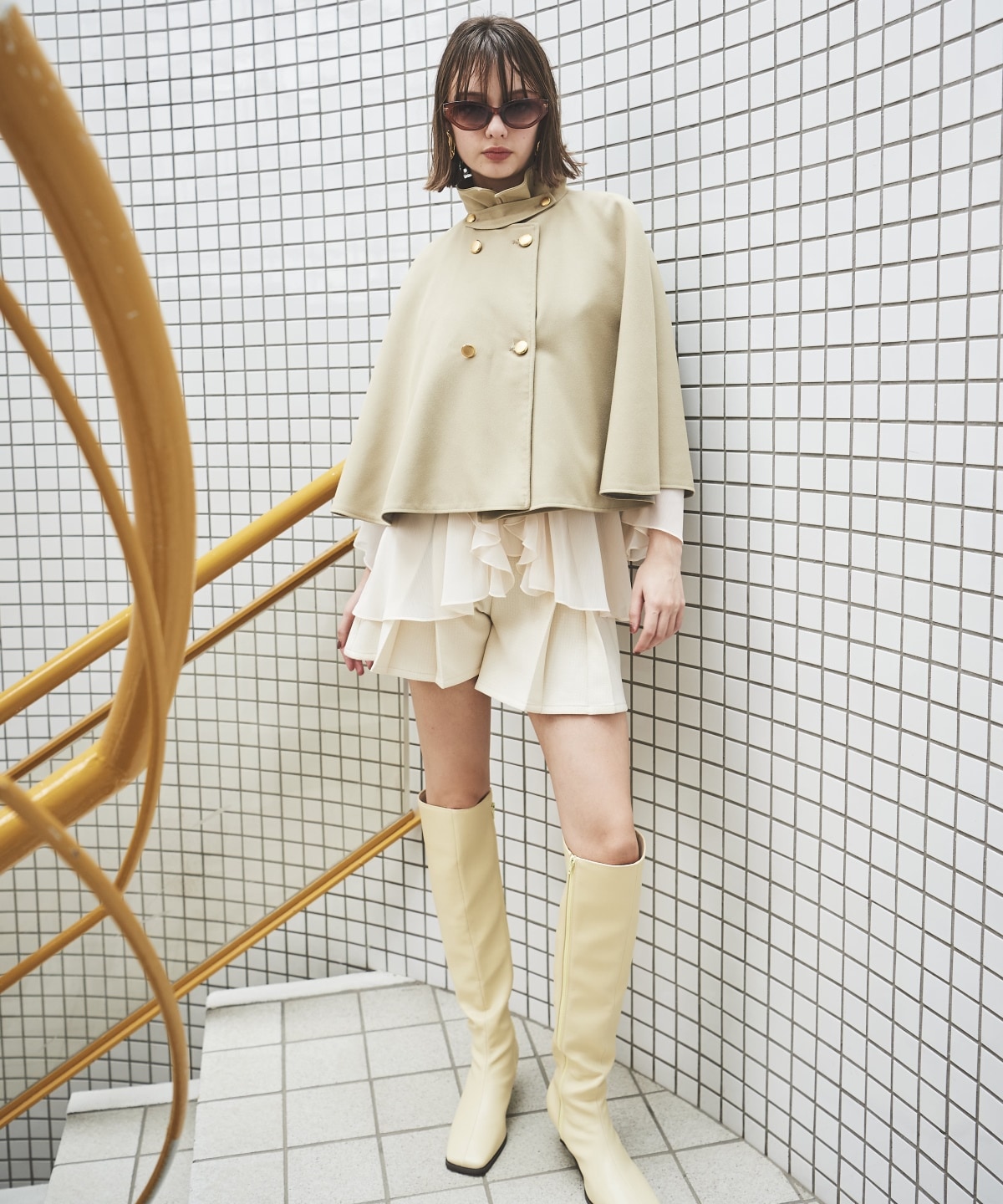 ショートケープジャケットコート