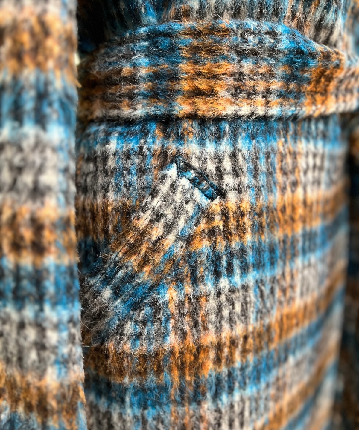 アルパカシャギーチェックロングコート