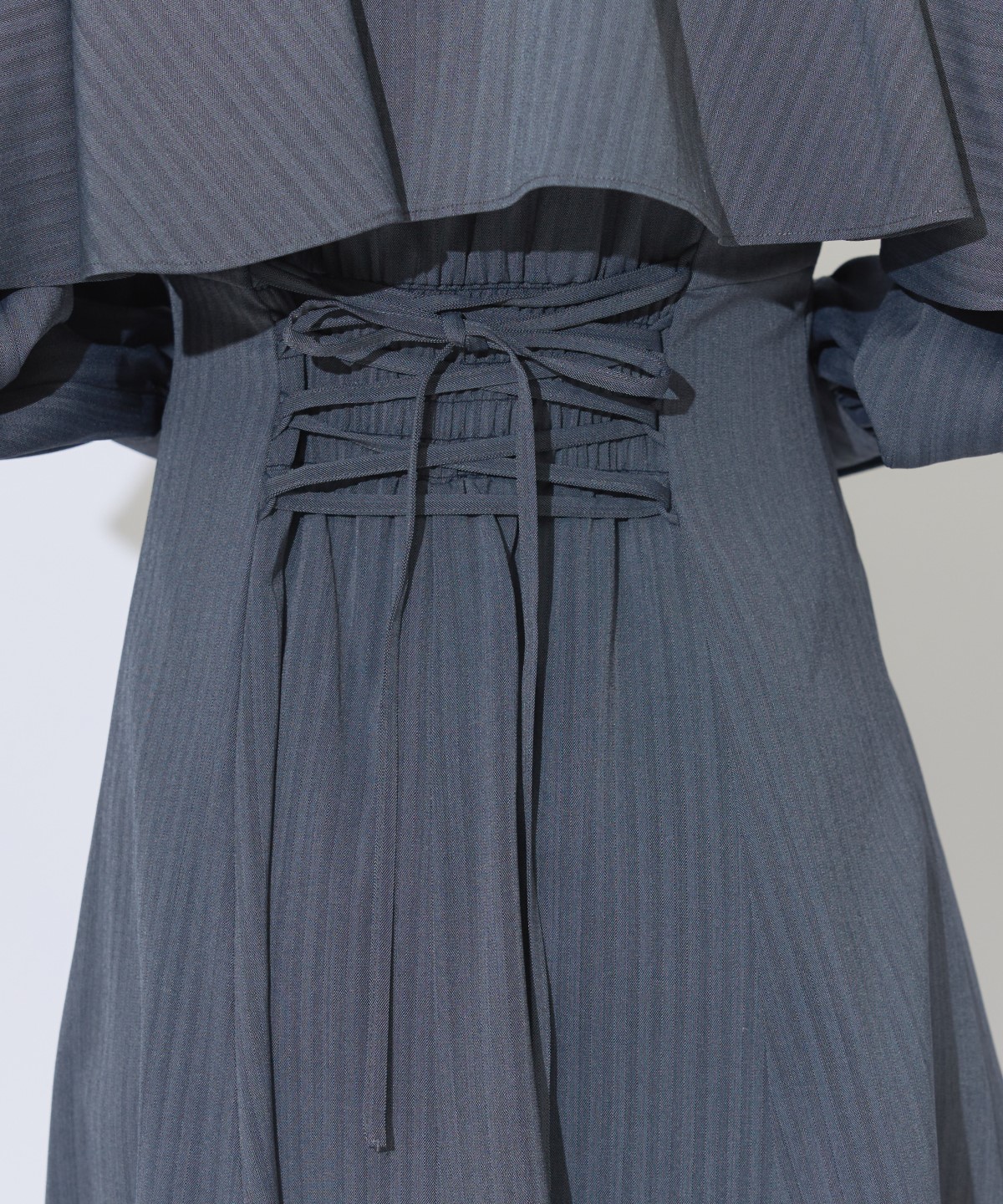 ケープフリルシャツワンピース