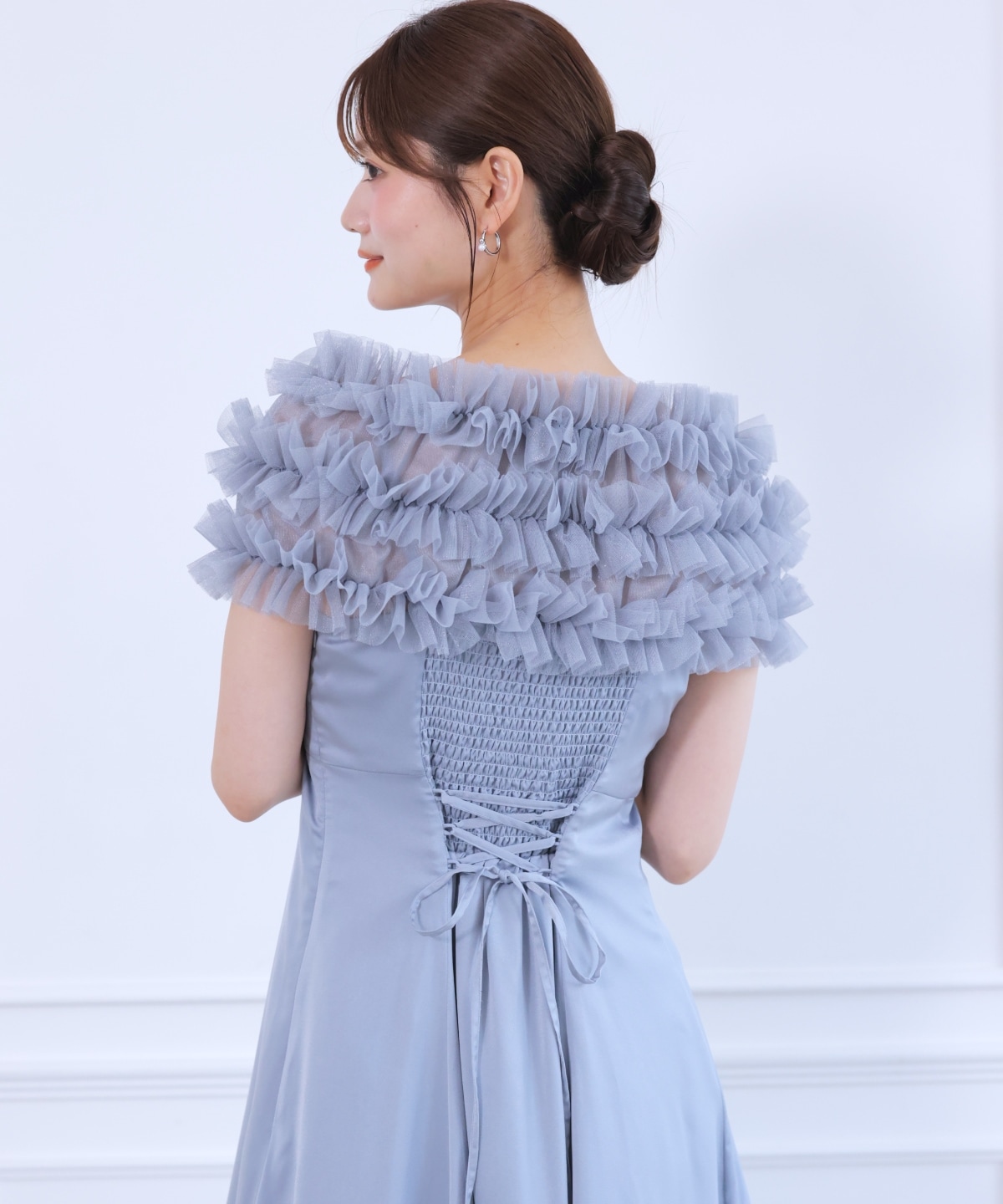 チュールケープセットドレス