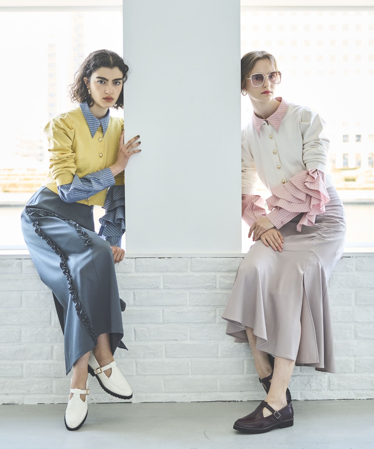 パワショルクルーネックカーディガン