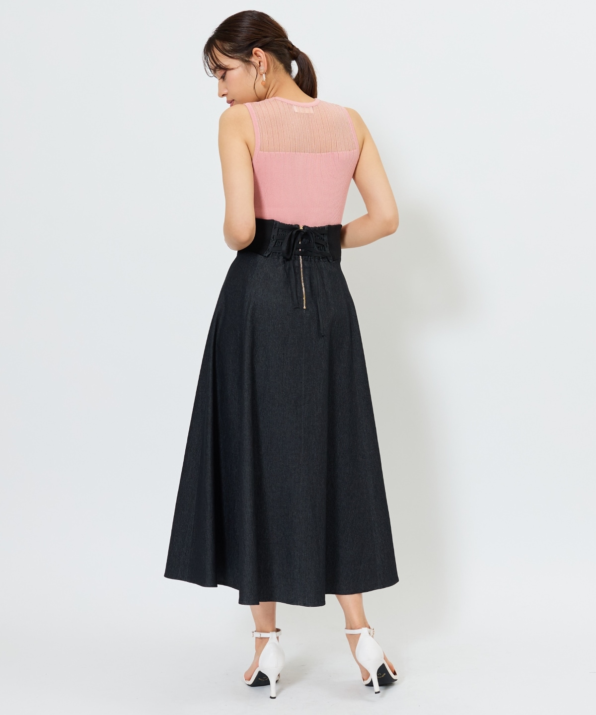 シアー切替ノースリトップス