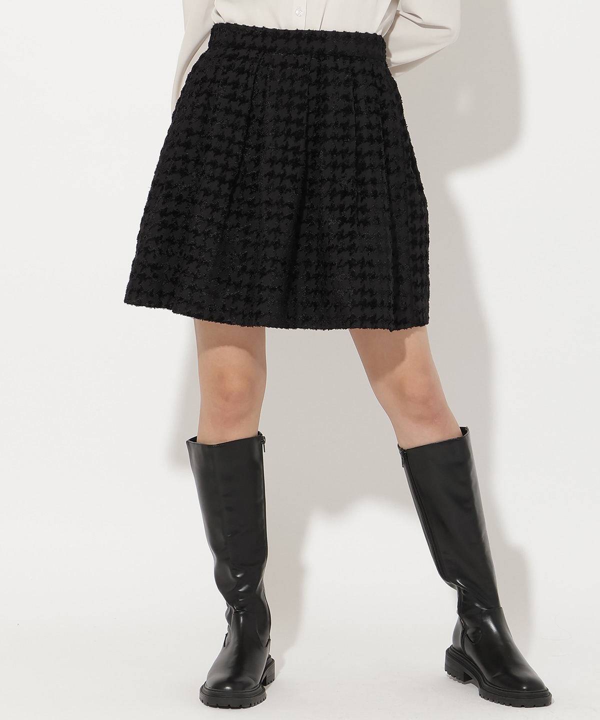 千鳥ジャガードミニスカート