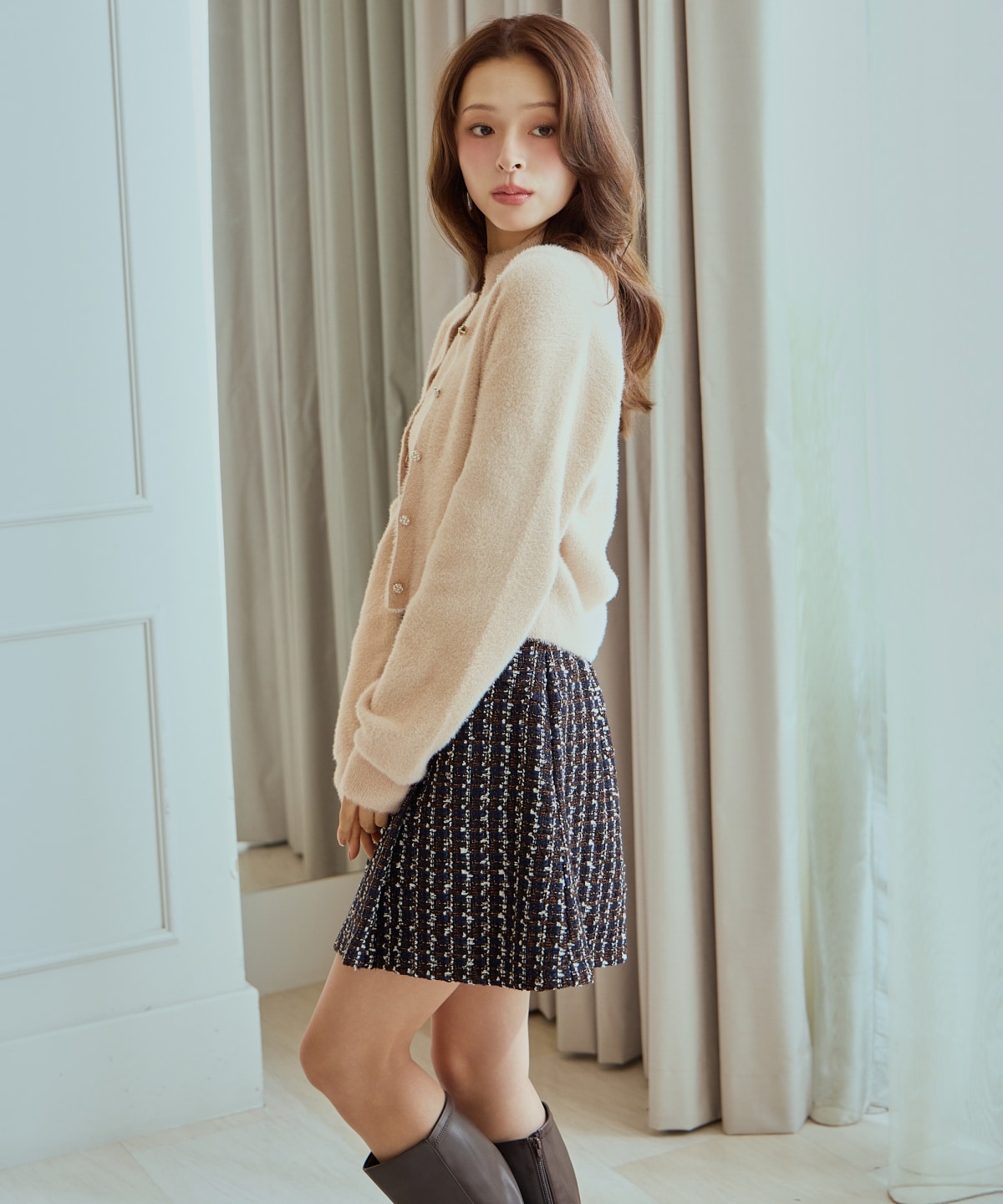 日本製ツイードミニスカート