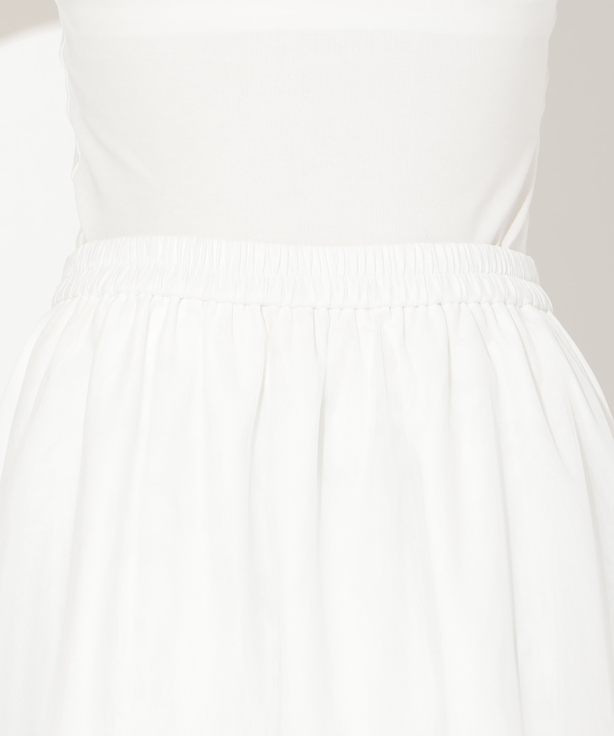 チュールティアードギャザースカート