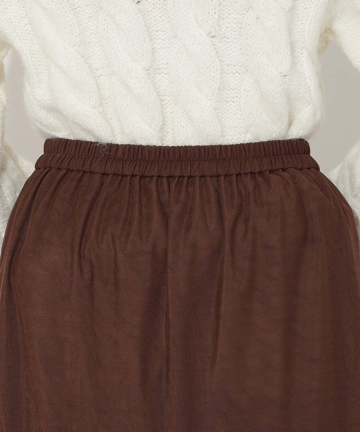 チュールティアードギャザースカート