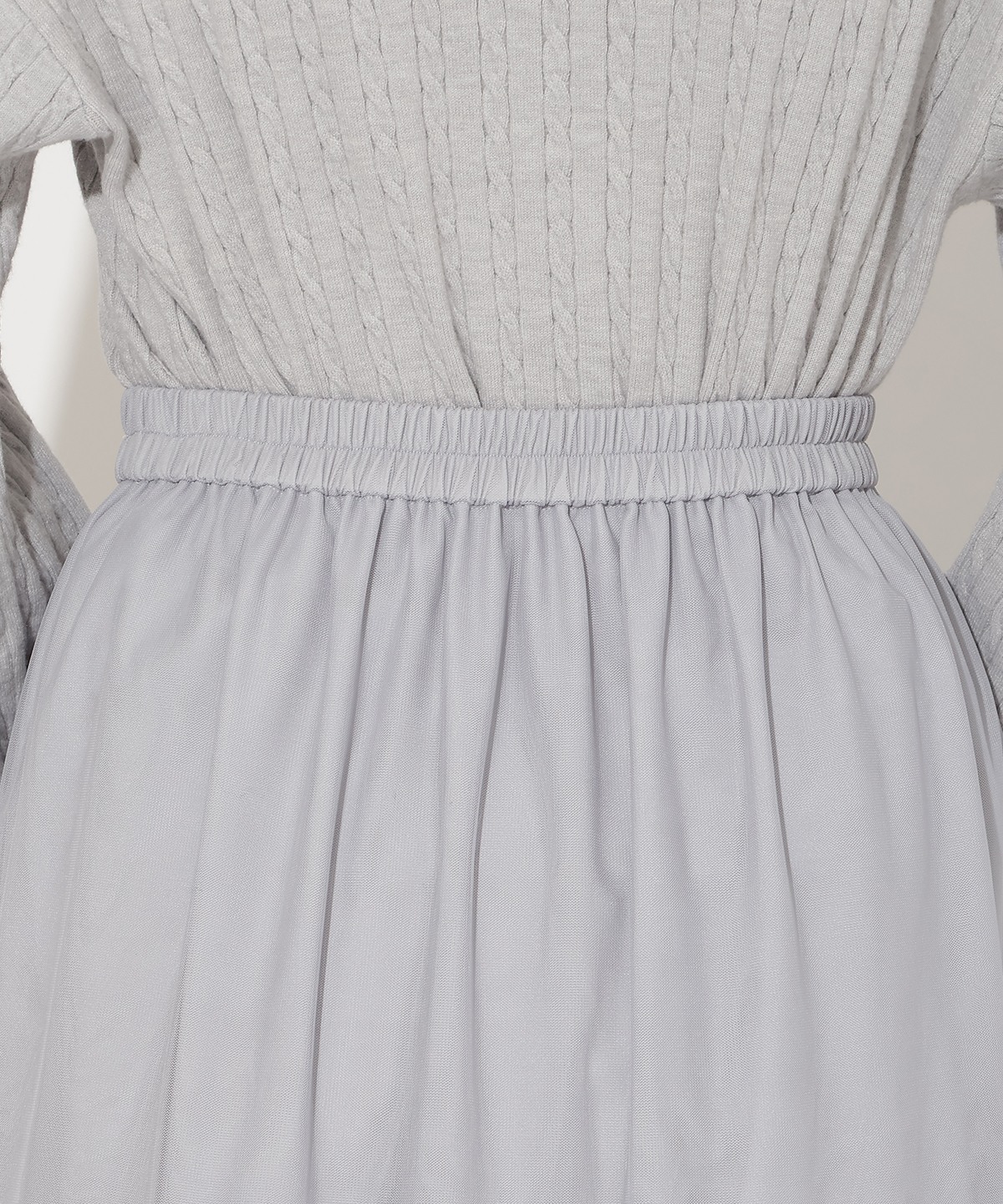 チュールティアードギャザースカート