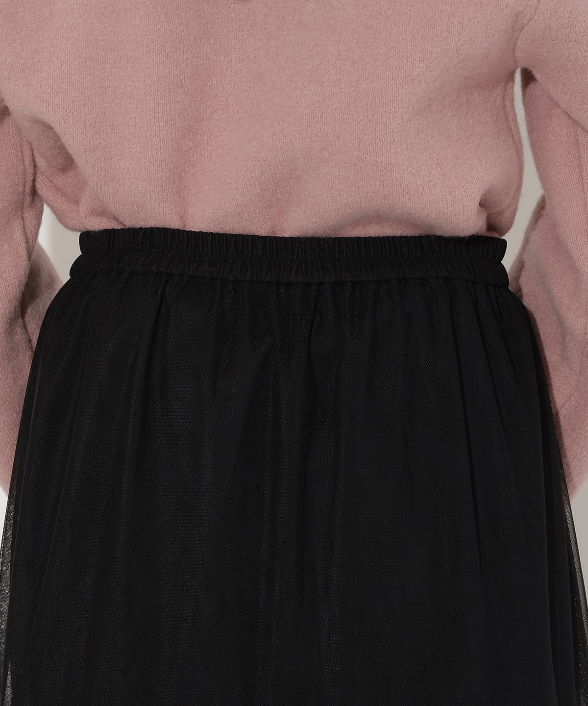 チュールティアードギャザースカート