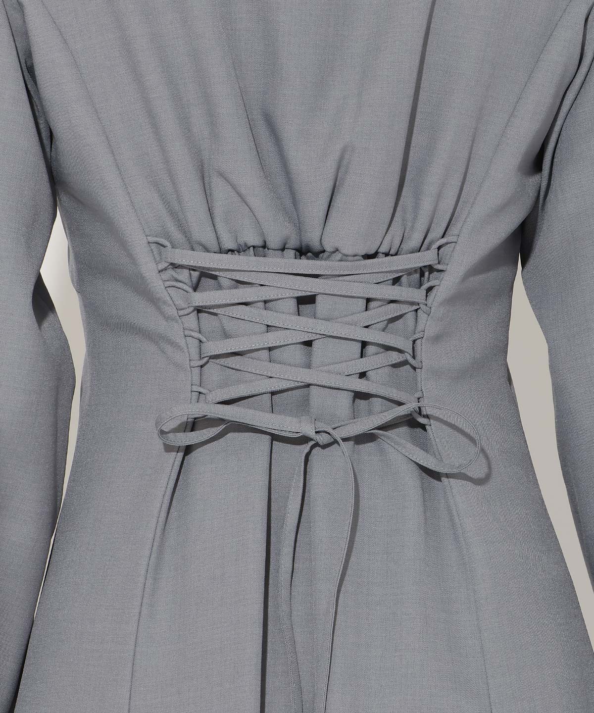 レイヤード襟フロントZIPワンピース