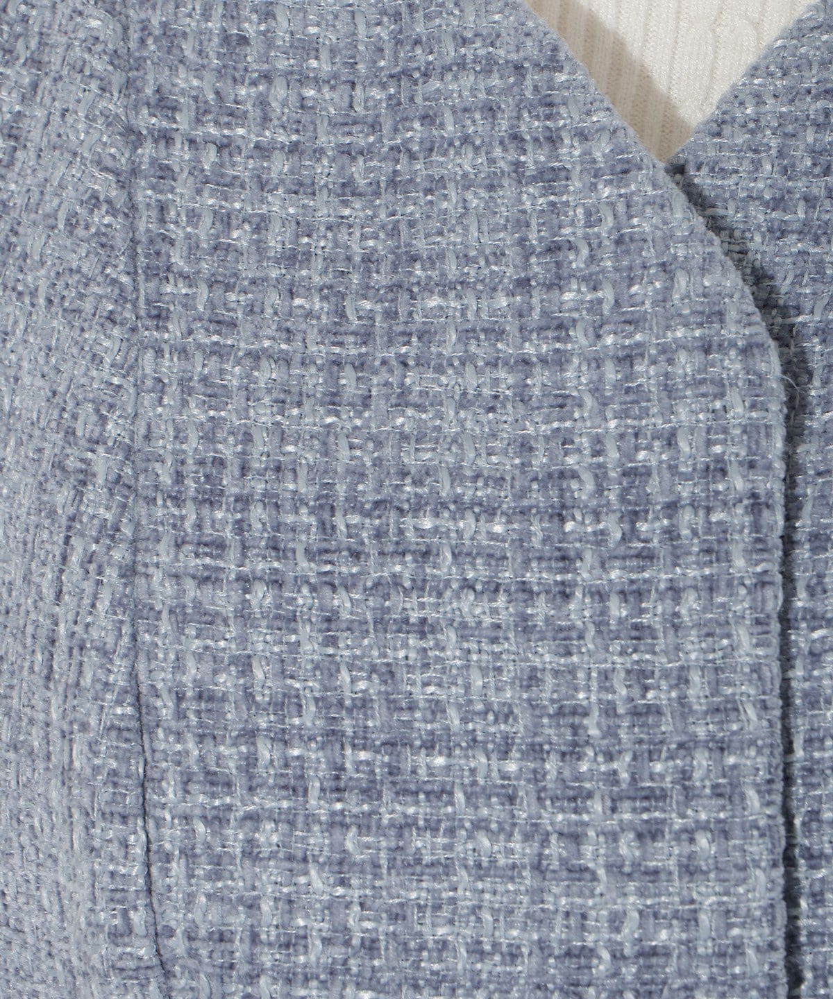 ツイード×チュールドッキングワンピース