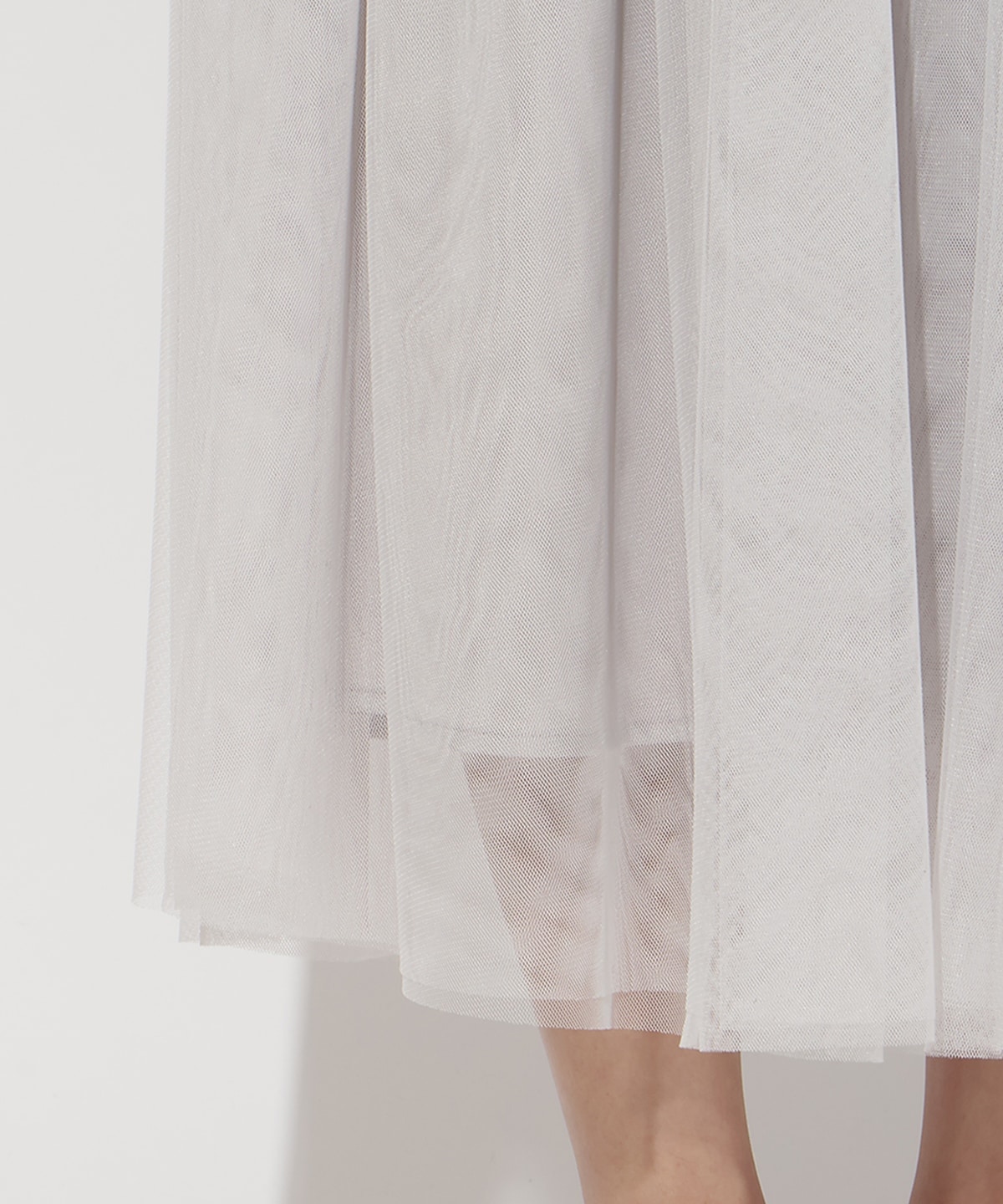 チュールギャザードッキングワンピース