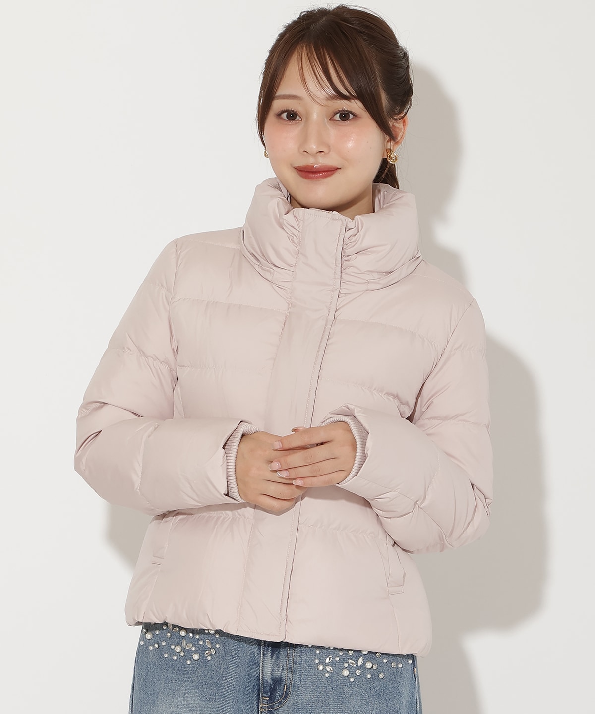 FOXファー付きショートダウン