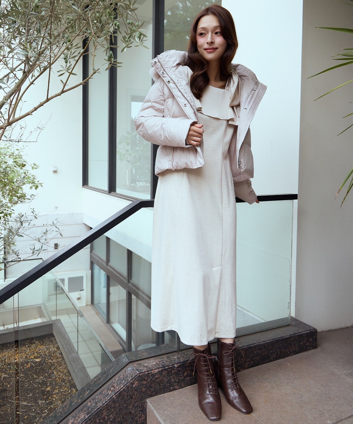 FOXファー付きプレミアムショートダウン